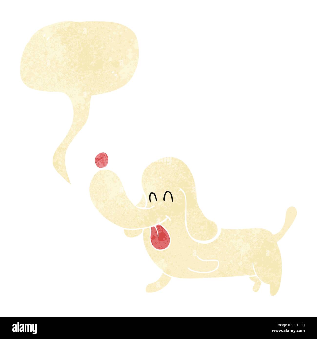 cartoon happy dog with speech bubble Stock Vector Image & Art - Alamy