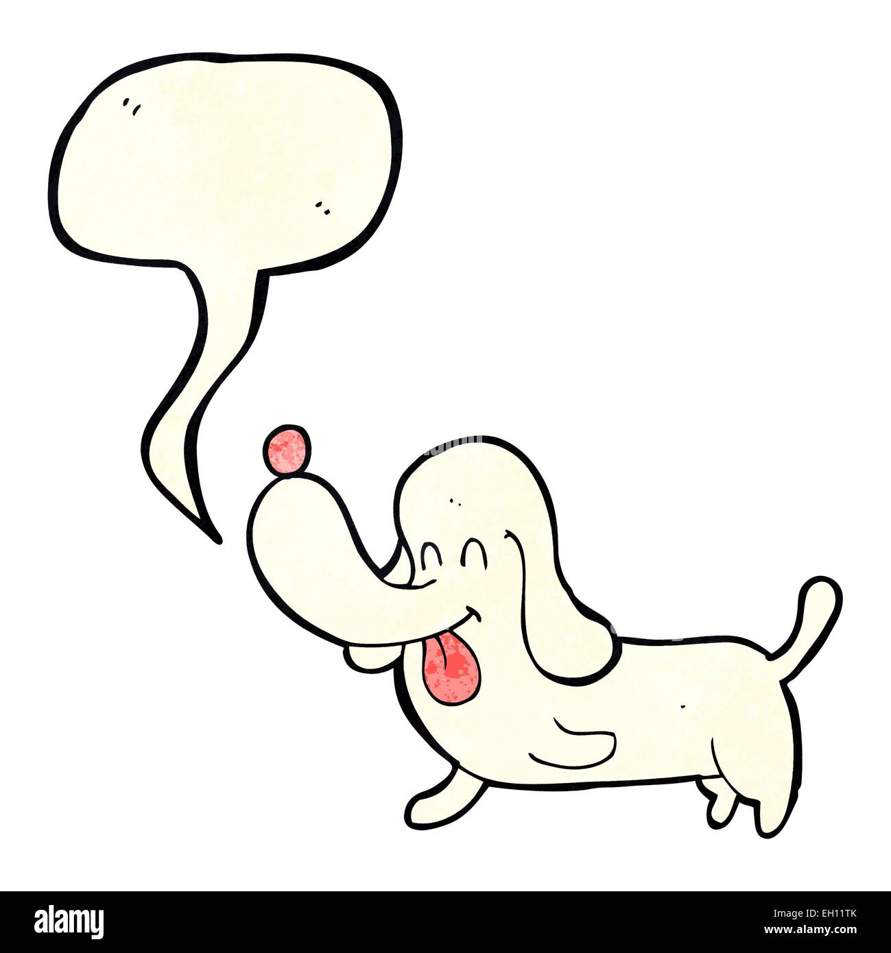 cartoon happy dog with speech bubble Stock Vector Image & Art - Alamy