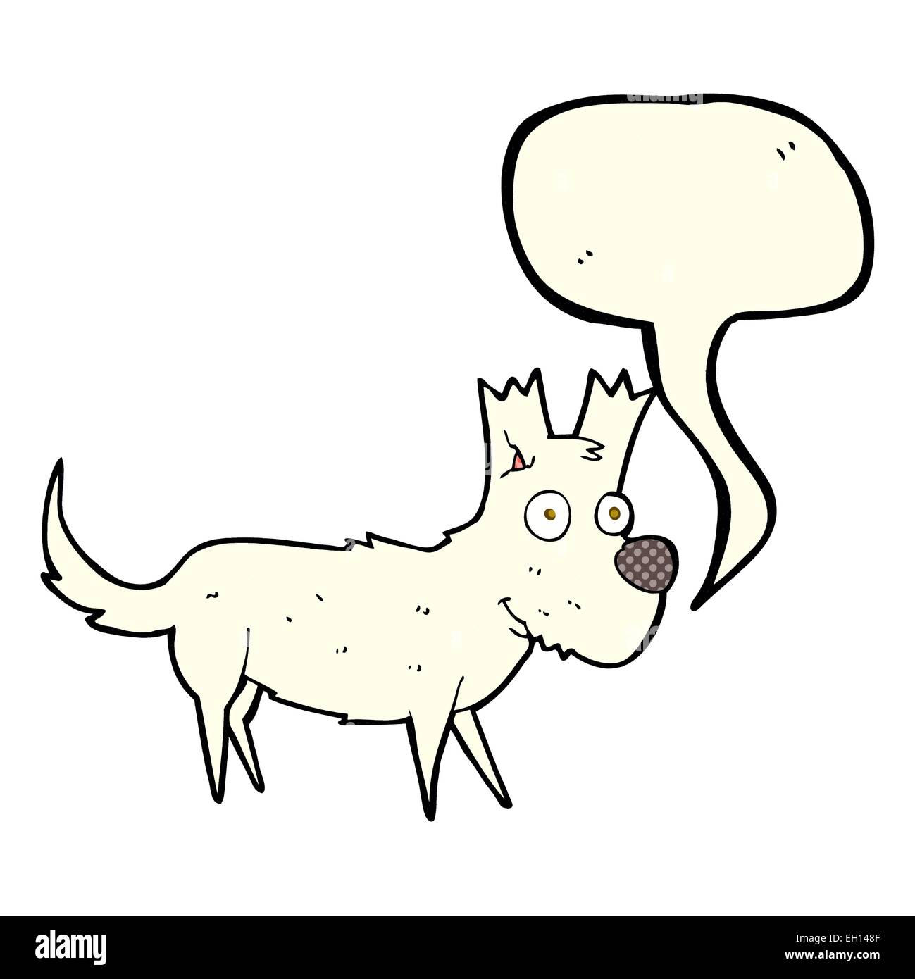 cartoon cute little dog with speech bubble Stock Vector Image & Art - Alamy