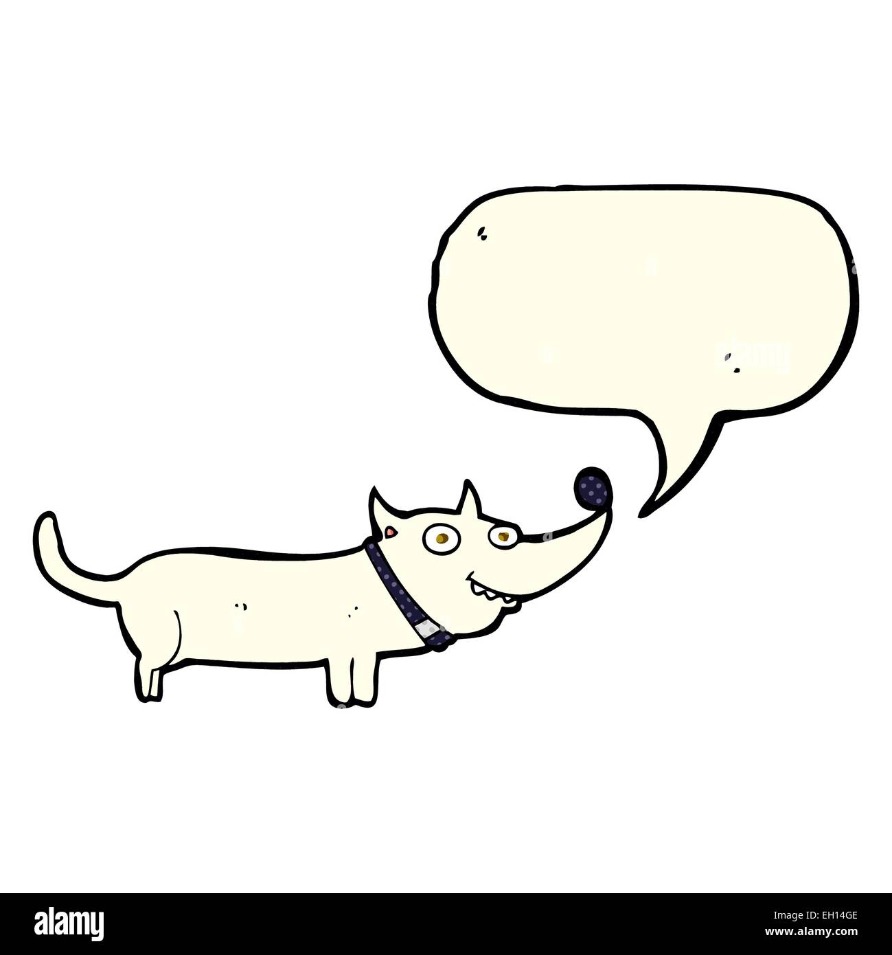 cartoon happy dog with speech bubble Stock Vector Image & Art - Alamy