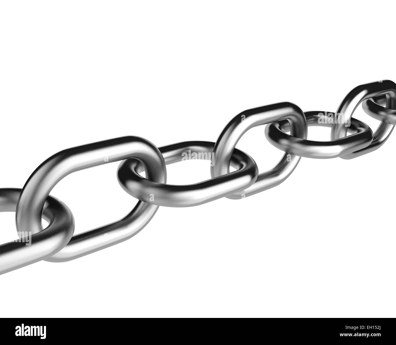 Metal Chain on White Background 3D Illustration Stock Photo Alamy