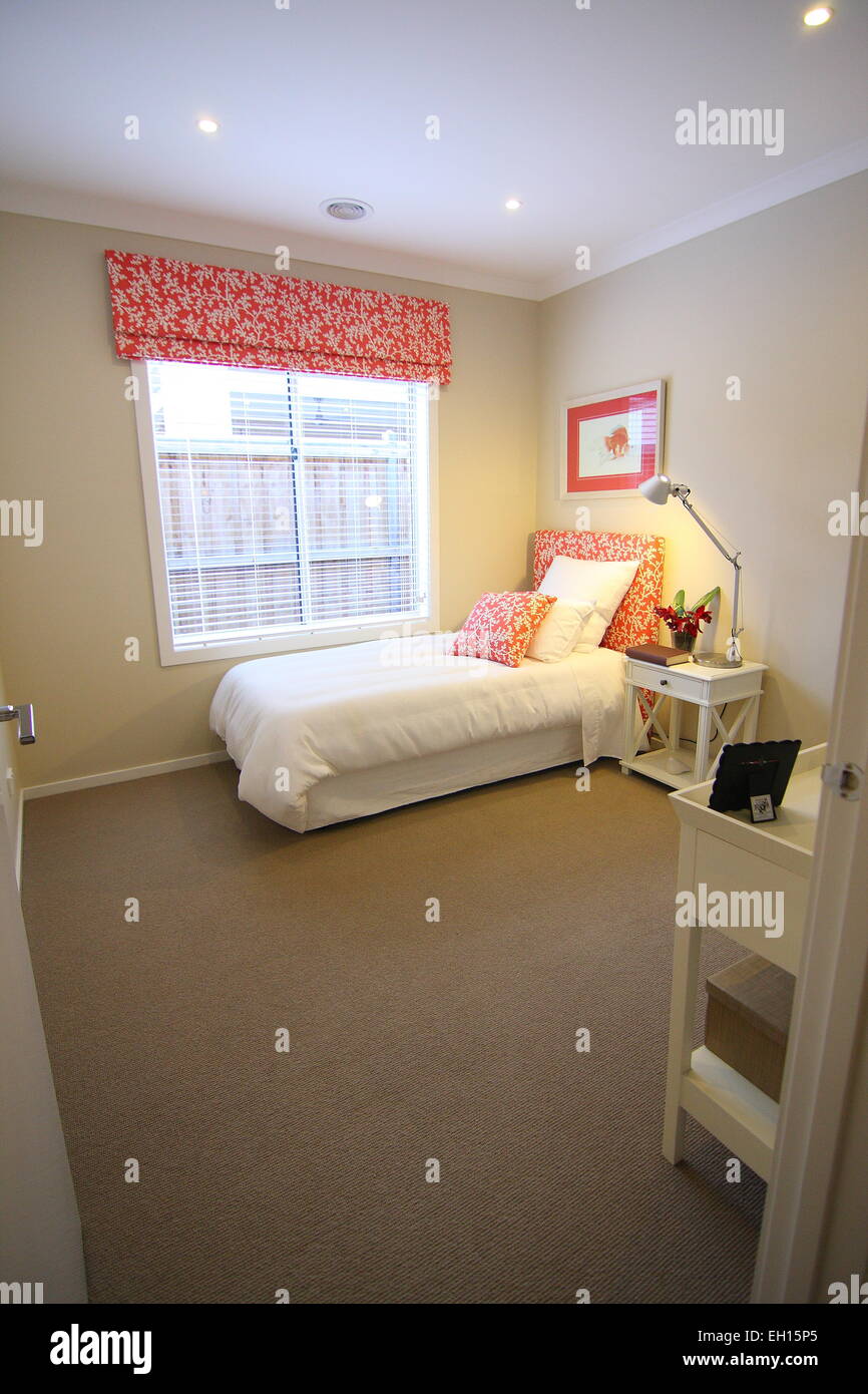 Modern Bedroom With Single Bed Stock Photo Alamy Modern Bedroom With Single Bed Stock Photo Alamy