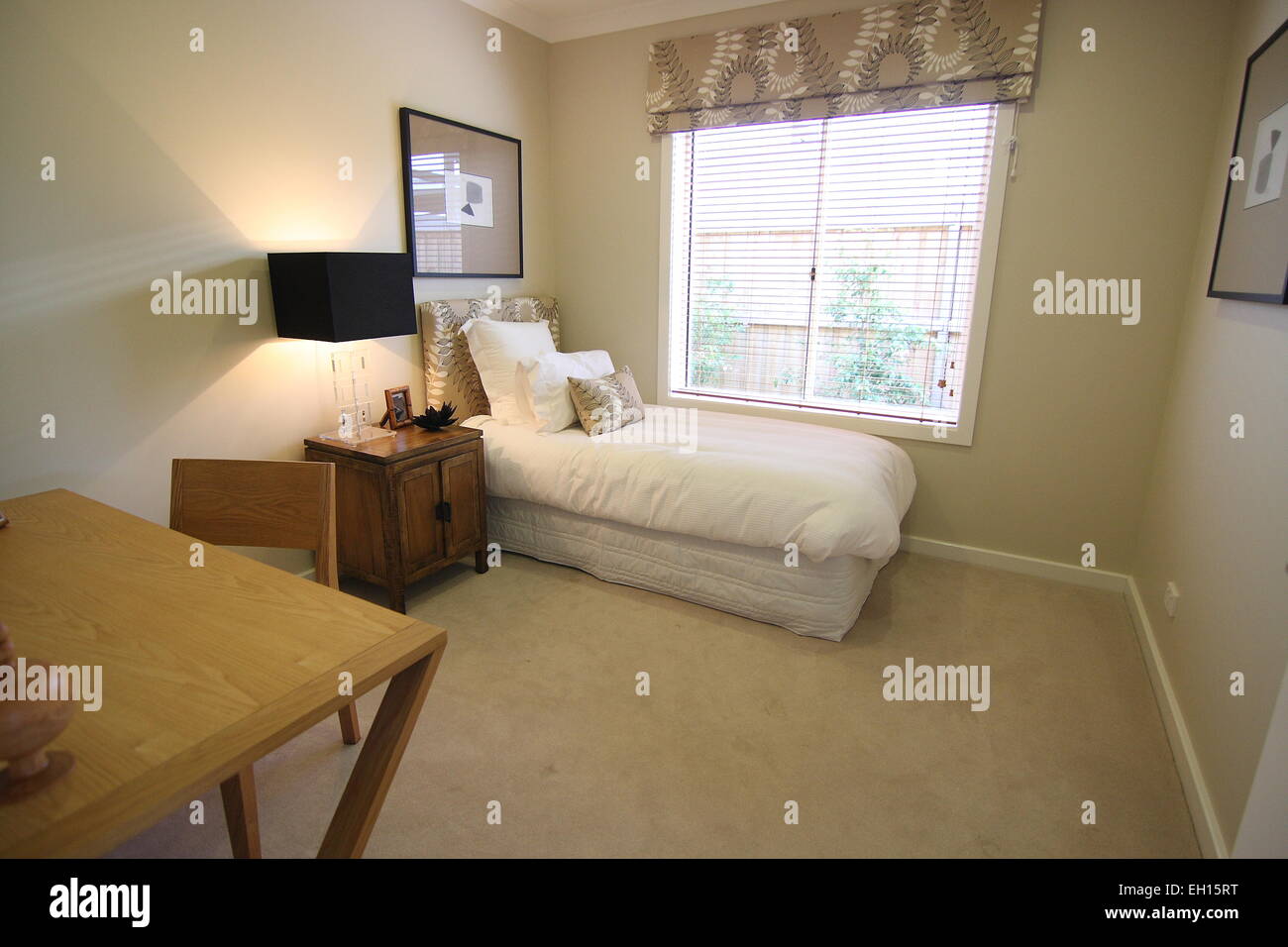 Modern Bedroom With Single Bed Stock Photo Alamy Modern Bedroom With Single Bed Stock Photo Alamy
