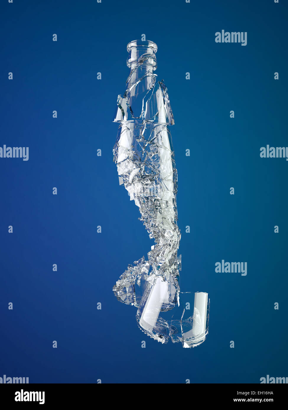 Glass bottle shattered by frozen water - Stock Image - A350/0253 - Science  Photo Library