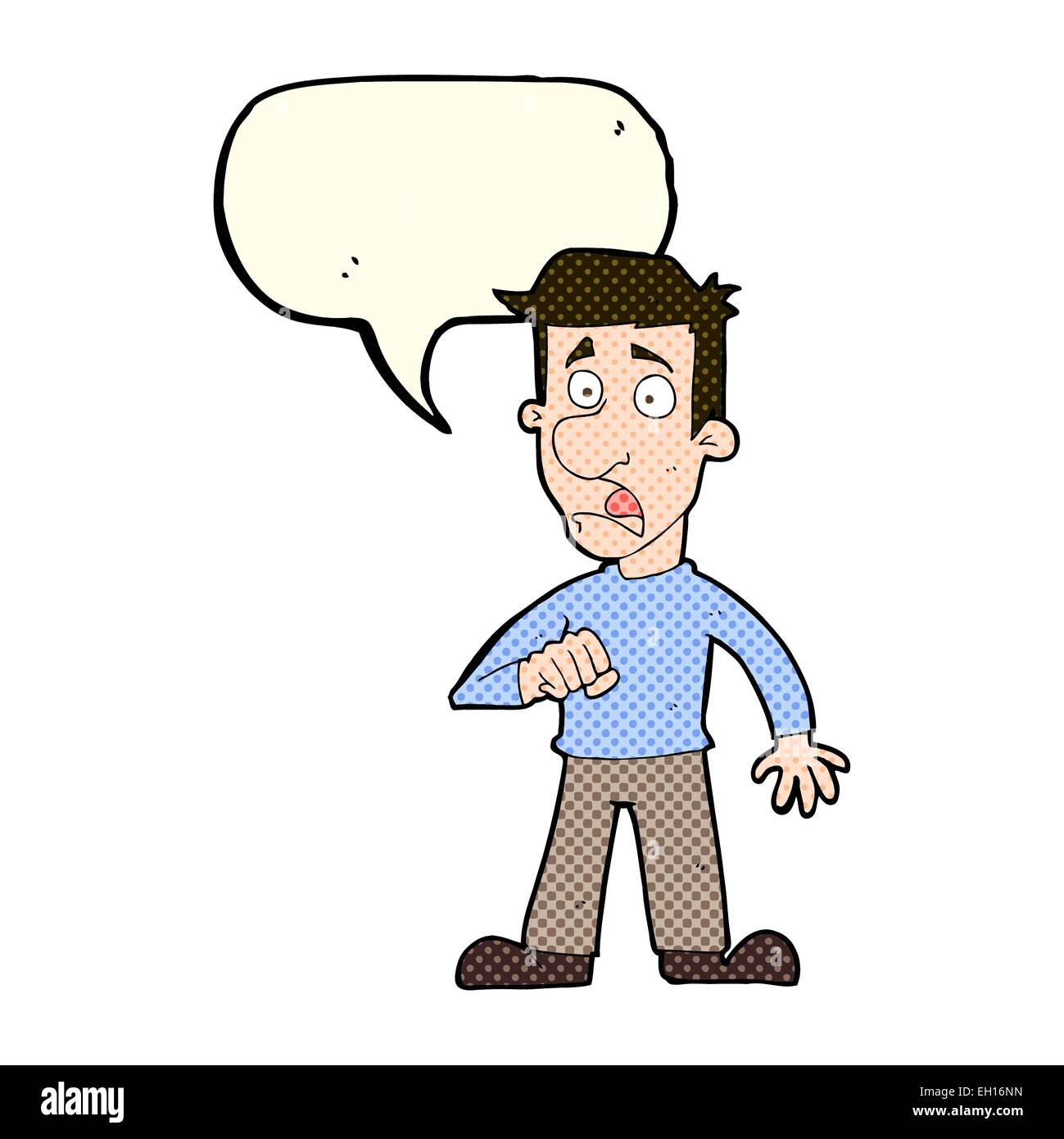 Amazed boy cartoon male man shocked stressed surprised worried ...