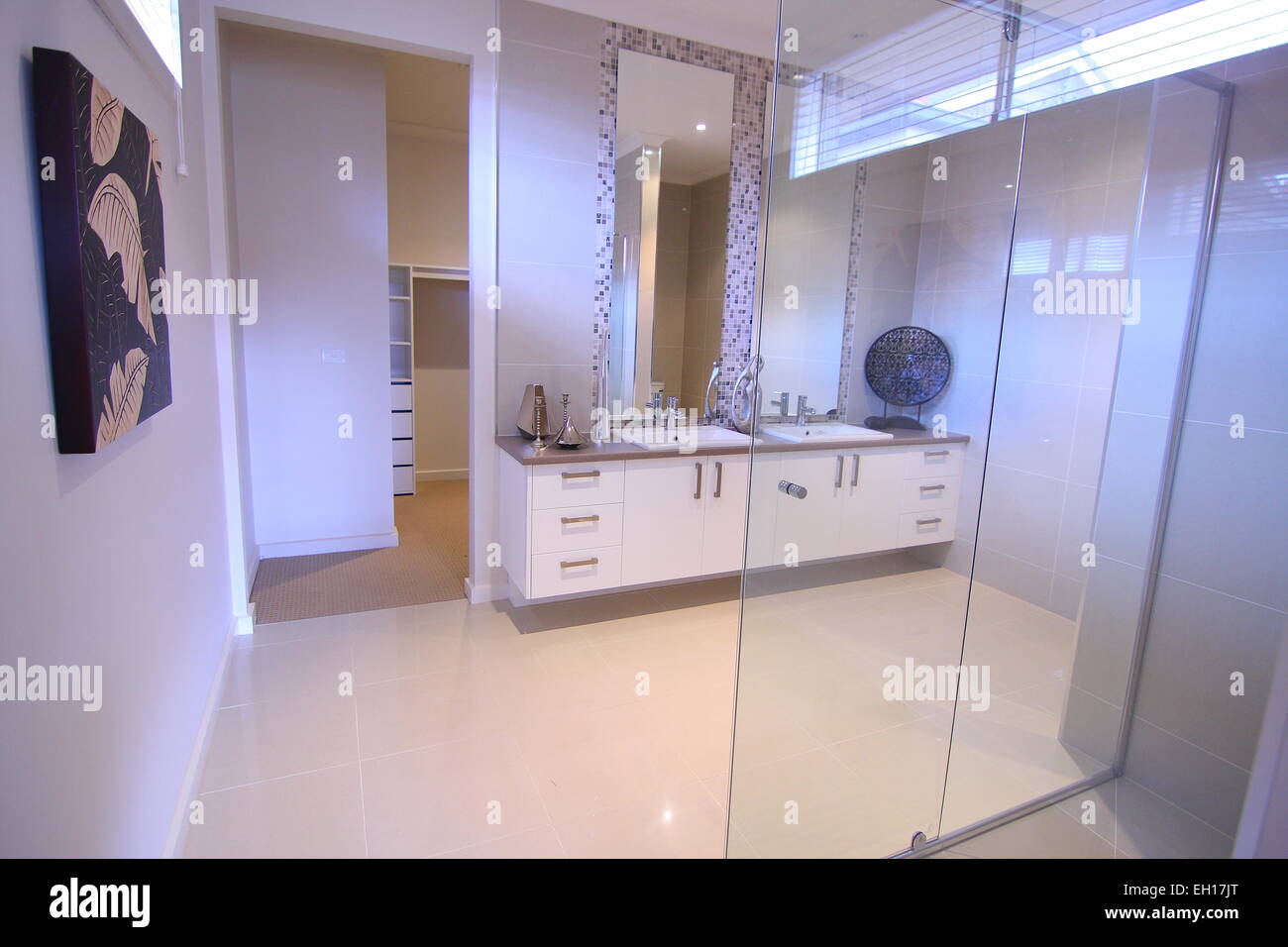 Modern bathroom with vanity Stock Photo