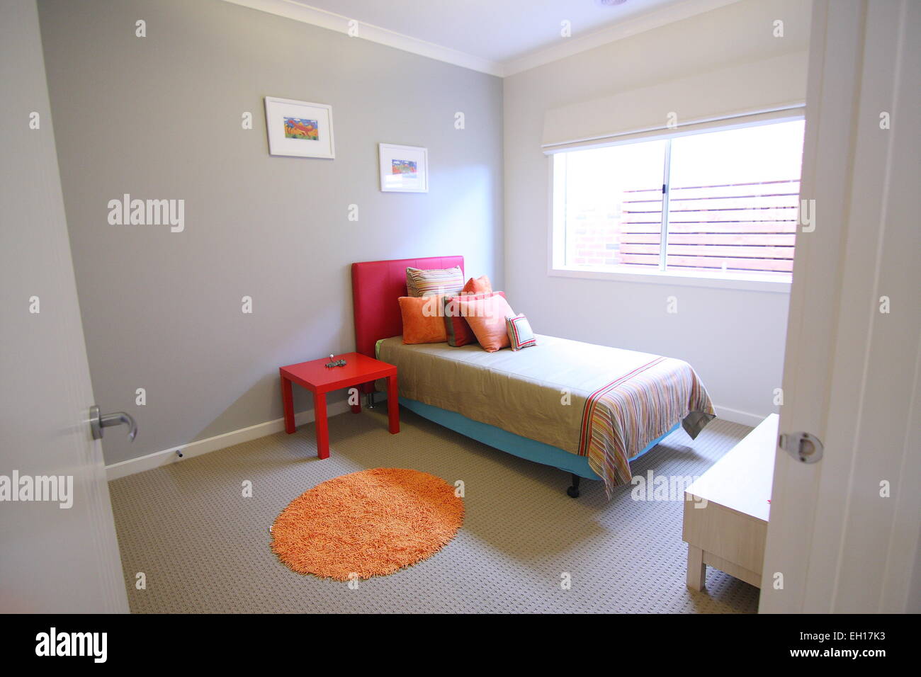 Modern Bedroom With Single Bed Stock Photo Alamy Modern Bedroom With Single Bed Stock Photo Alamy