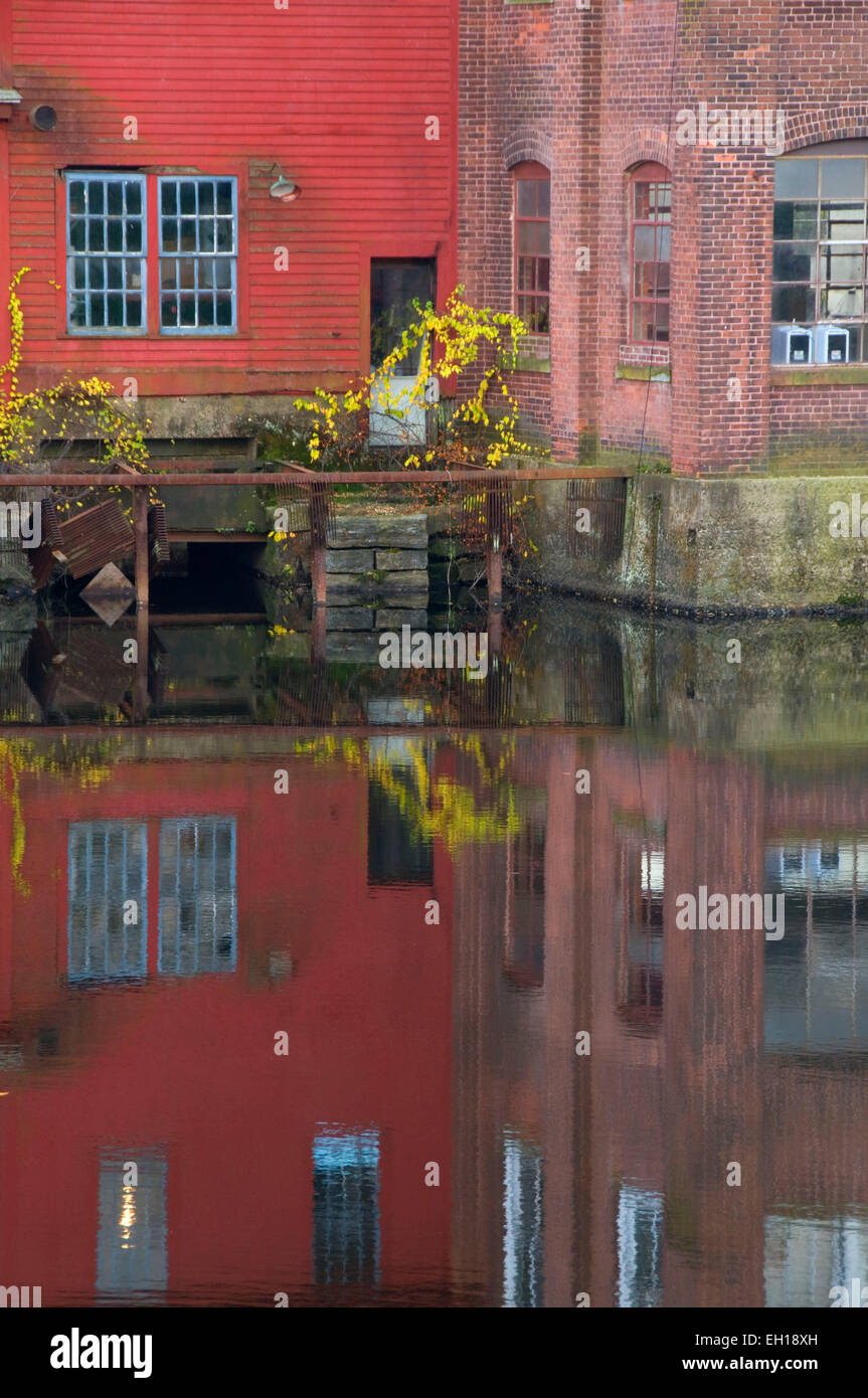 Historic Collins Company factory along Farmington River, Collinsville