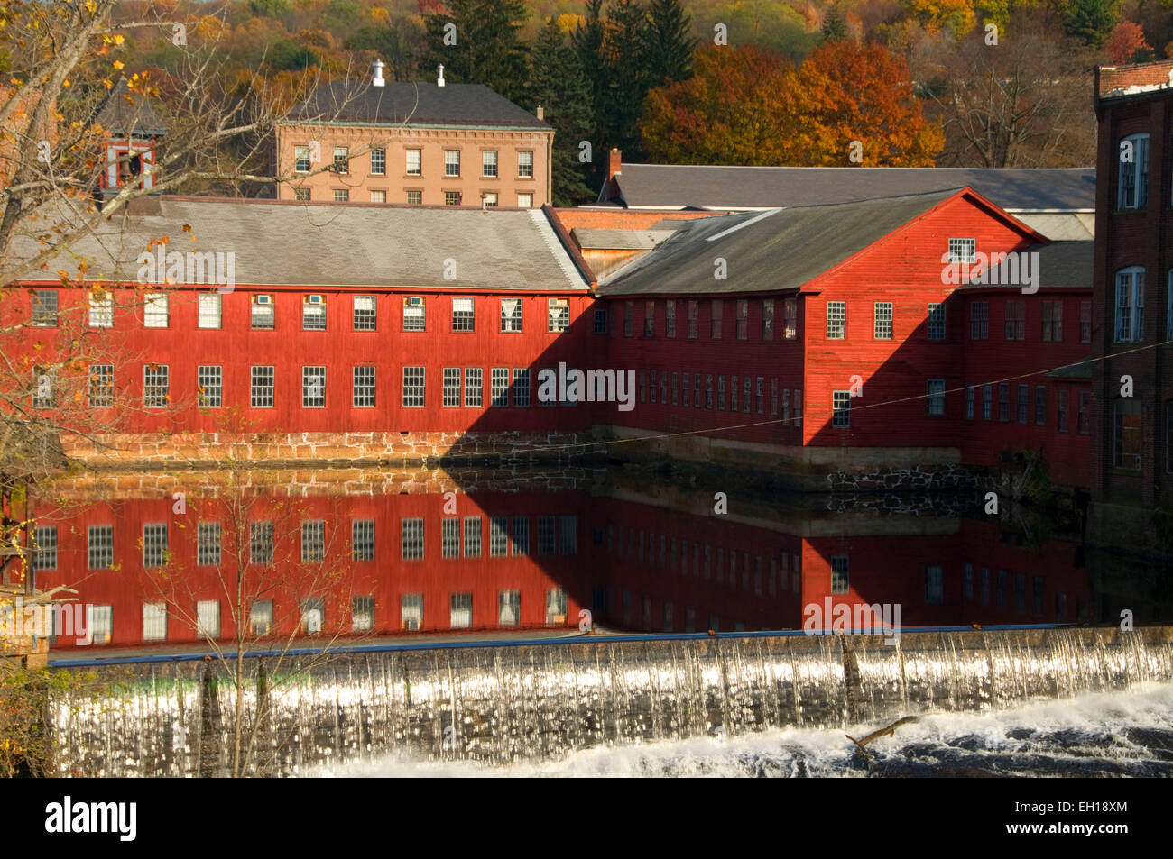 Historic Collins Company factory along Farmington River, Collinsville