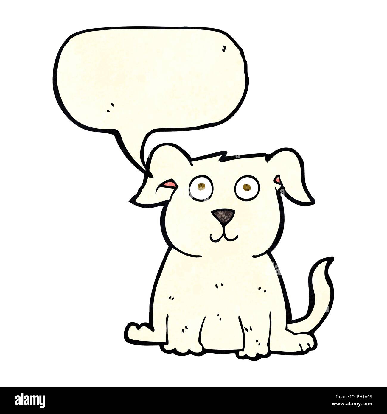 cartoon happy dog with speech bubble Stock Vector Image & Art - Alamy