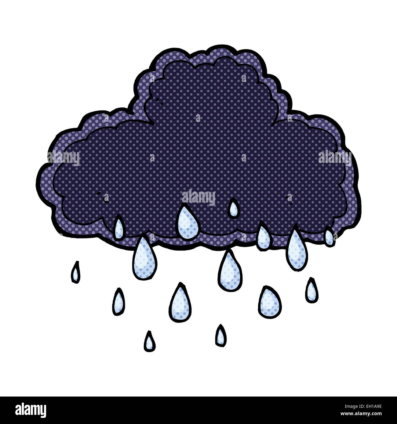retro comic book style cartoon raincloud Stock Vector Image & Art - Alamy