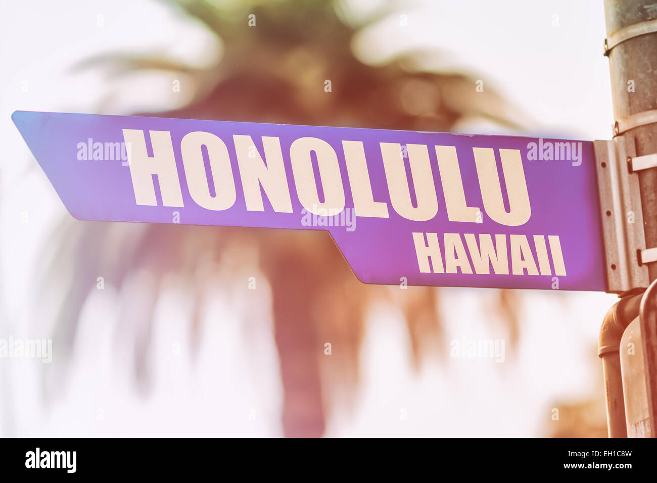 Honolulu Hawaii Street Sign Stock Photo Alamy