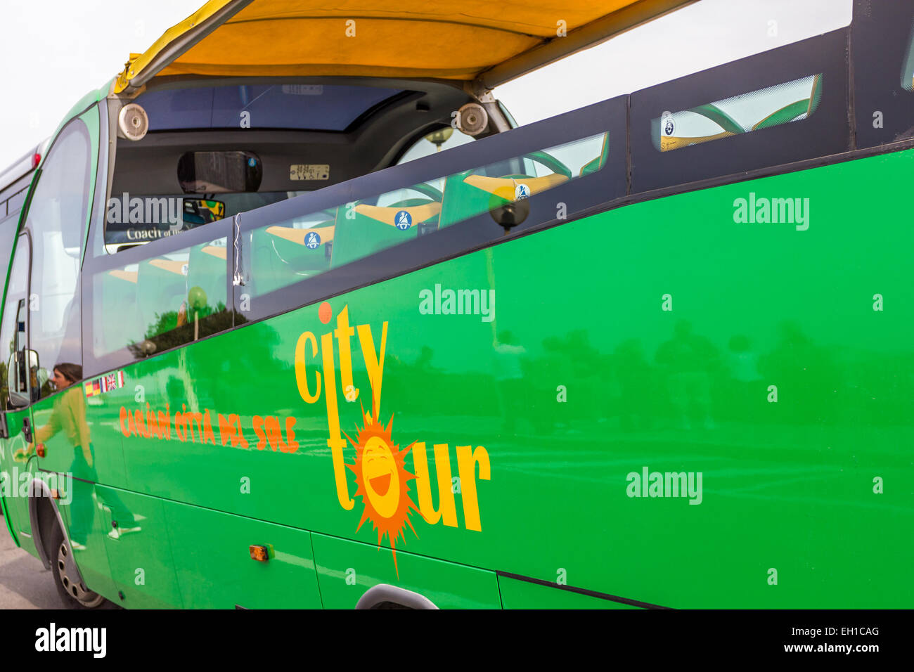 City tour bus cagliari hi-res stock photography and images - Alamy, image size:1300x956