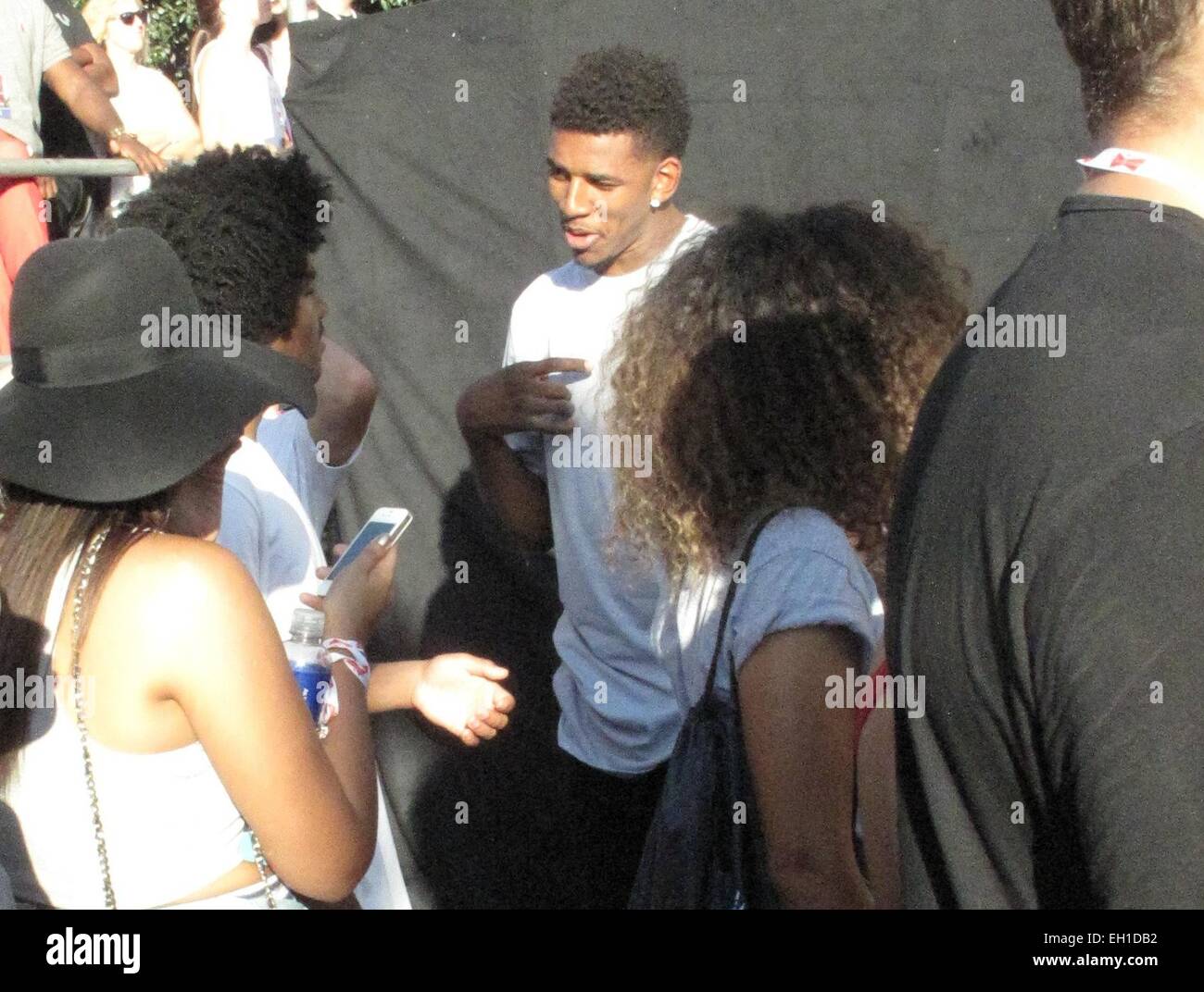 Made In America Festival 2014 at downtown L.A.'s Grand Park Featuring: Nick Young Where: Los Angeles, California, United States When: 30 Aug 2014 Stock Photo