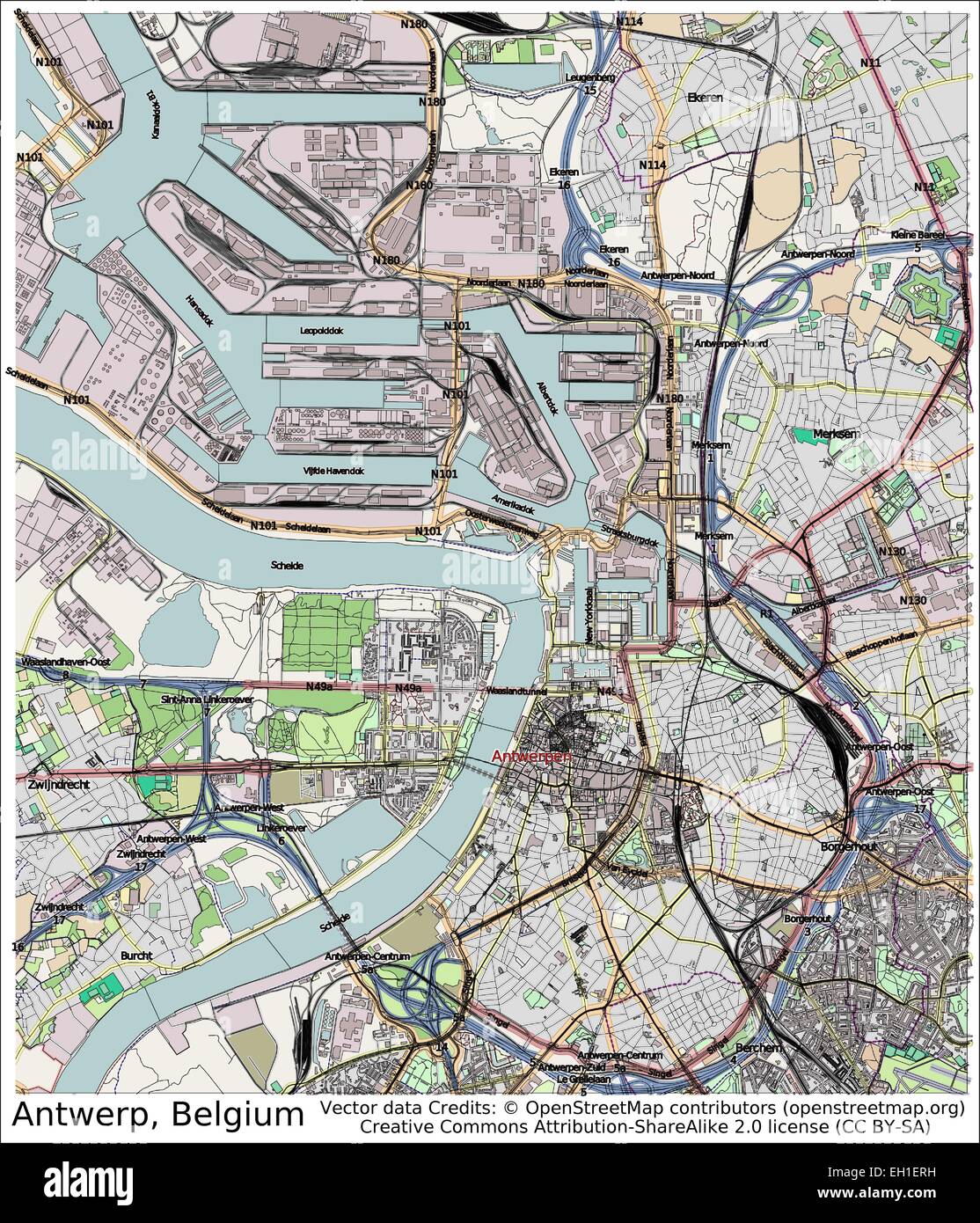 Map Of Antwerp High Resolution Stock Photography And Images Alamy