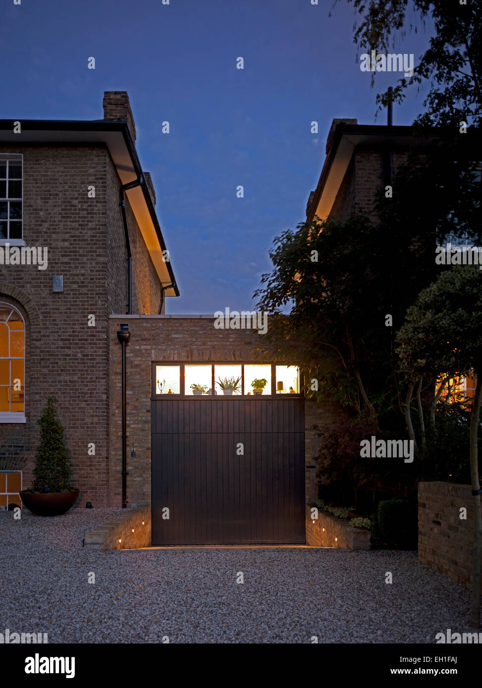 House in Shooters Hill, London, United Kingdom. Architect: Charles Barclay Architects, 2012. Front elevation of Georgian house g Stock Photo