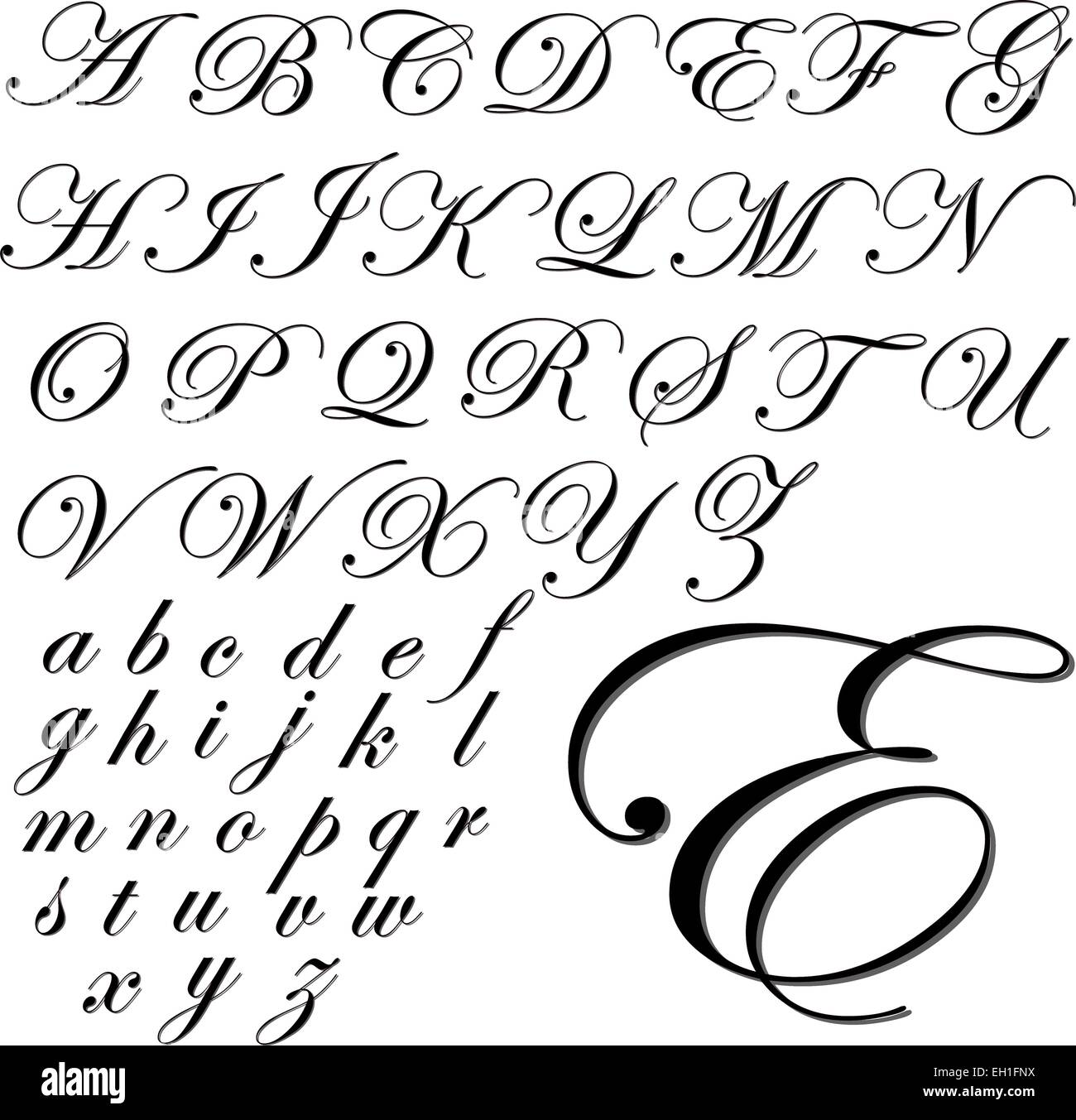 ABC Alphabet lettering design set Stock Vector Image & Art - Alamy