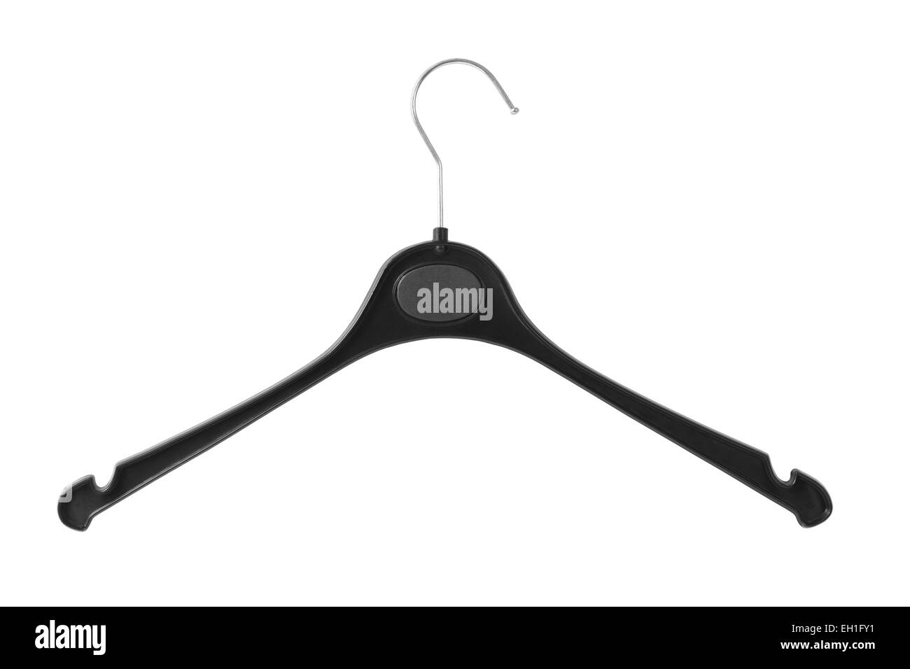 Black plastic hanger Stock Photo