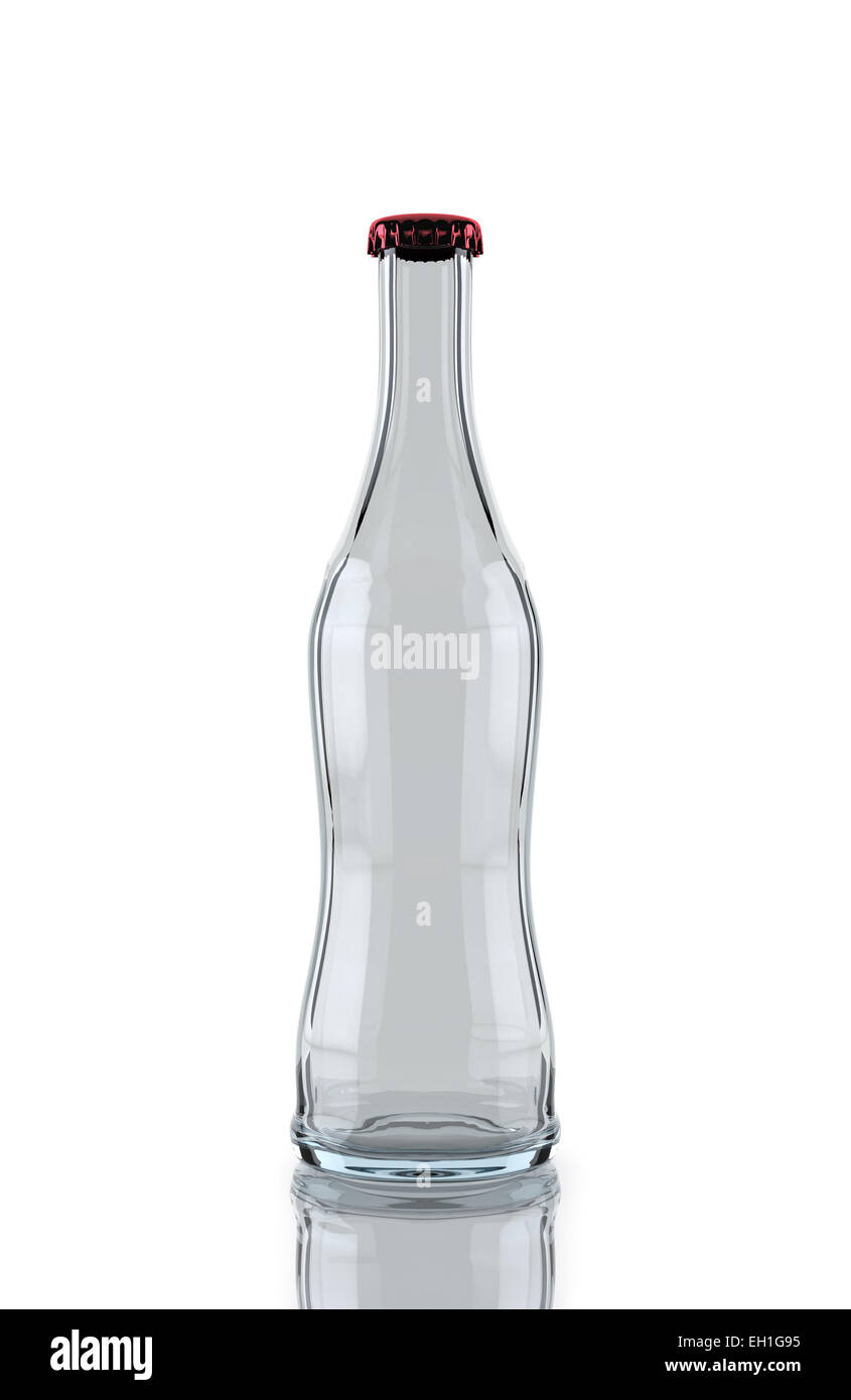 glass bottle isolated on white background. 3d render Stock Photo - Alamy