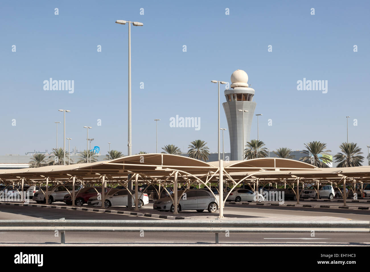 Exterior of the Abu Dhabi International Airport. December 19, 2014 in Abu Dhabi, United Arab Emirates Stock Photo
