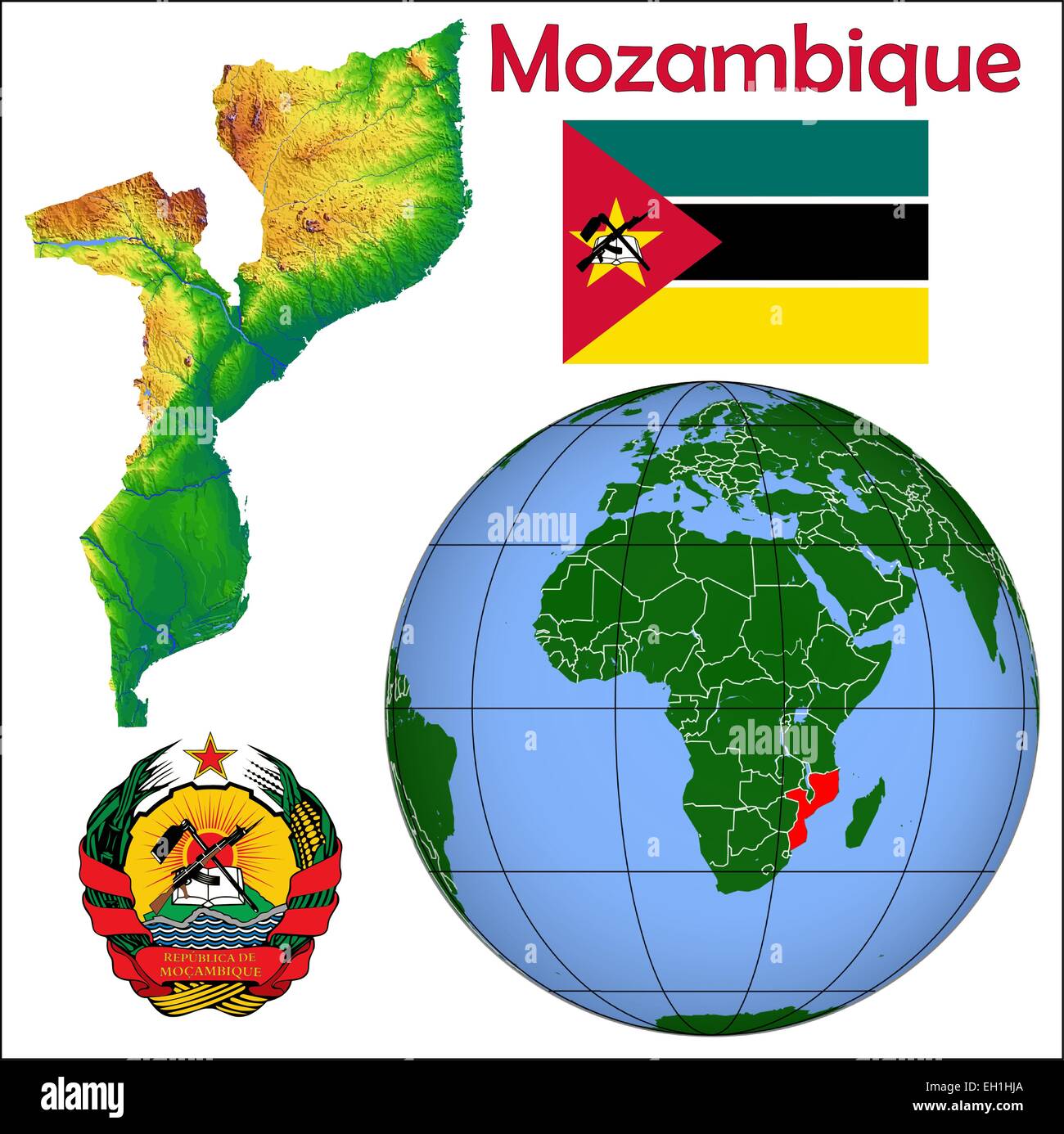Республика мозамбик карта