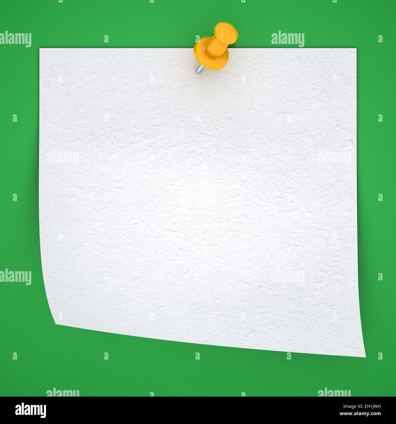 sticky paper on a green background Stock Photo - Alamy