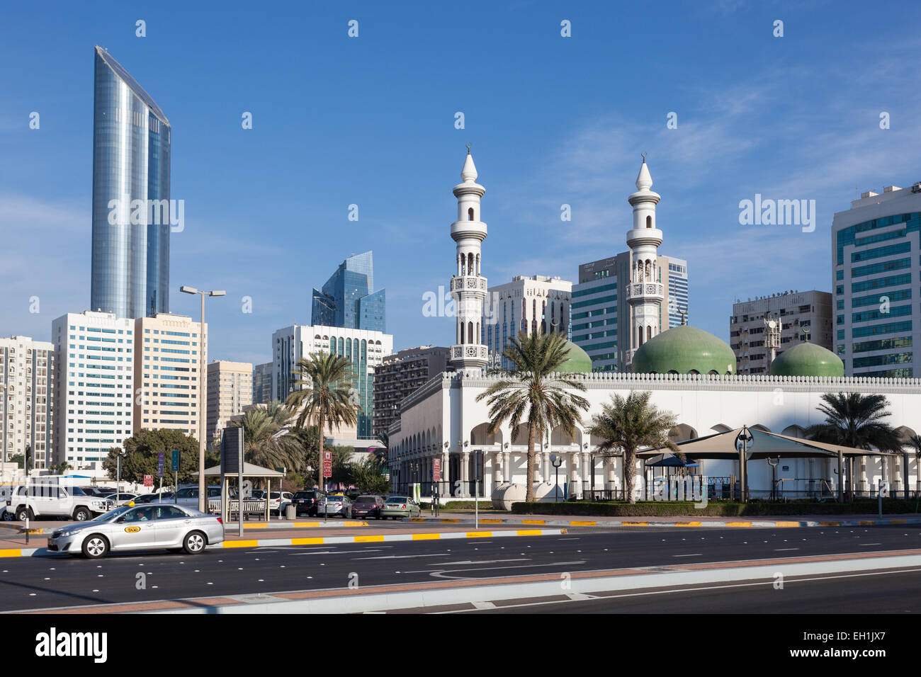 Sheikh Khalifa Mosque in the city of Abu Dhabi. December 21, 2014 in Abu Dhabi, United Arab Emirates Stock Photo