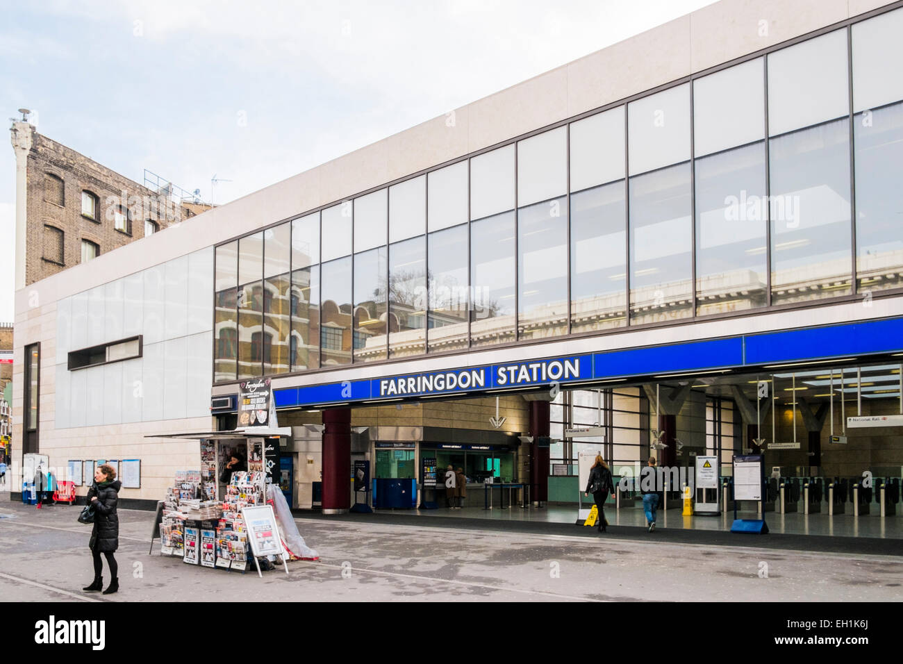 Farringdon station entrance London Stock Photo Alamy
