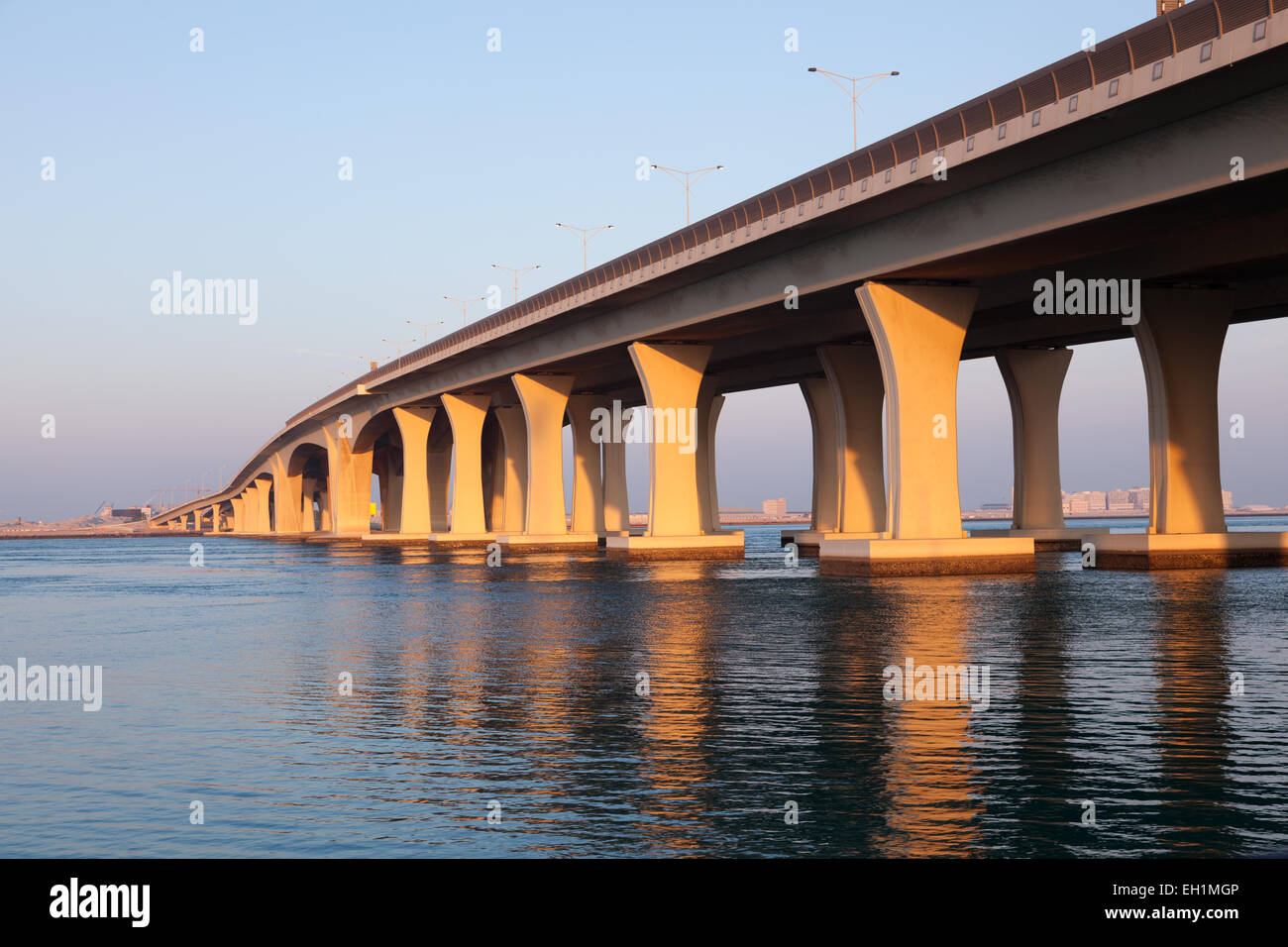 Sheikh Khalifa Bridge in Abu Dhabi, United Arab Emirates Stock Photo