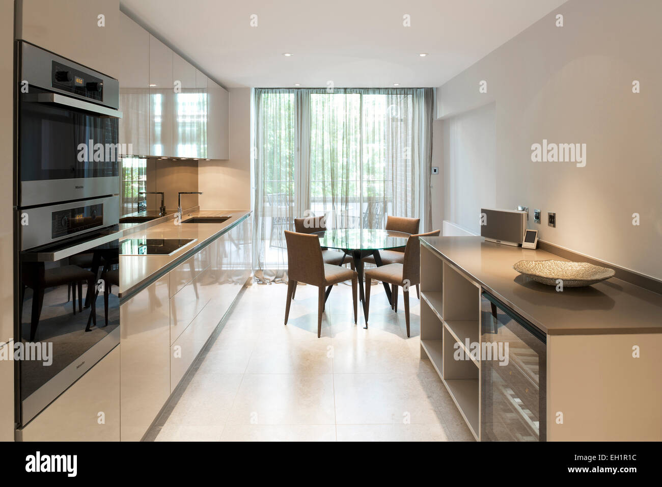 Image showcasing Luxurious apartment in Belgravia London. High end integrated kitchen ...