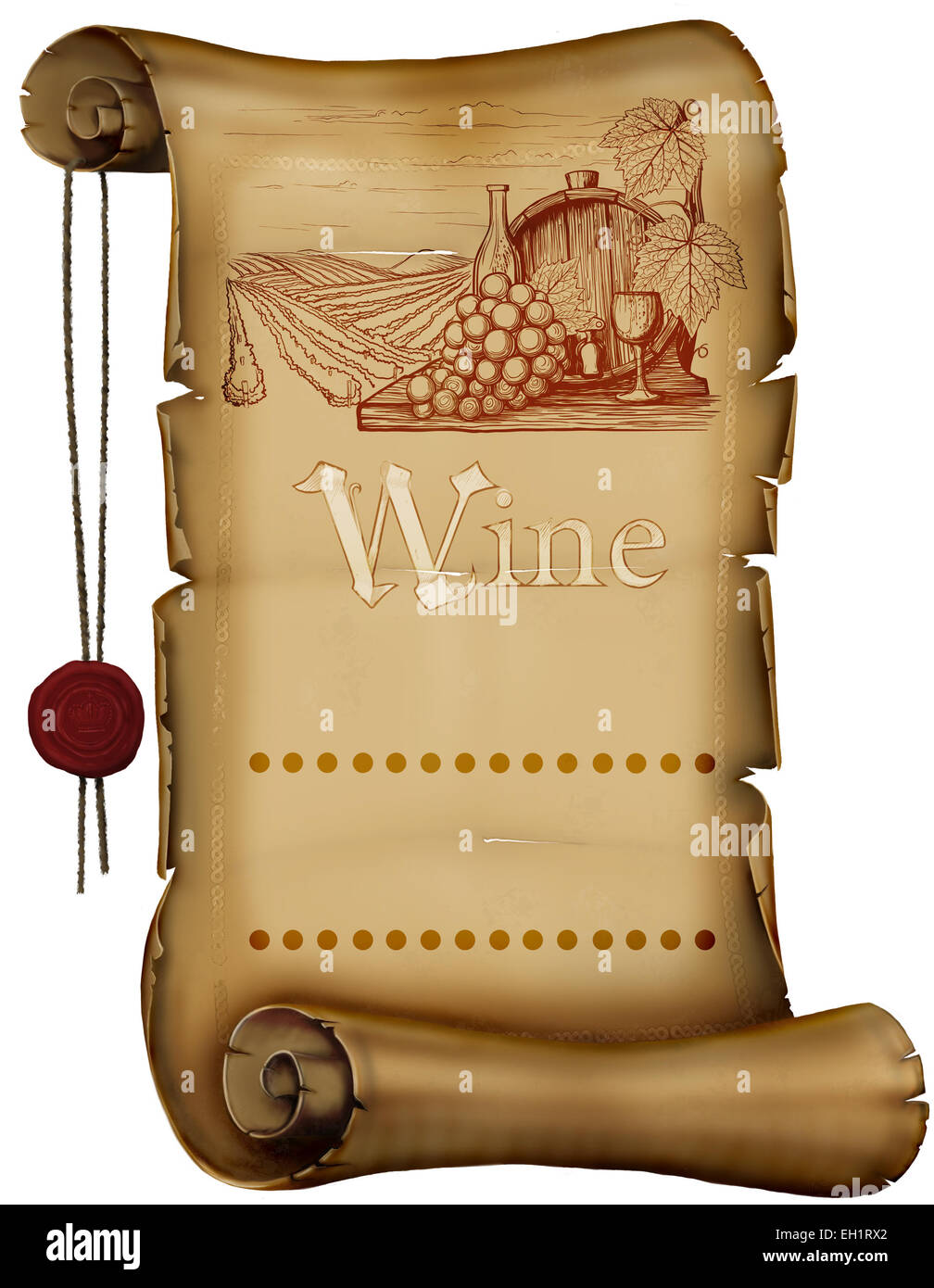 Vintage wine label Stock Photo Alamy