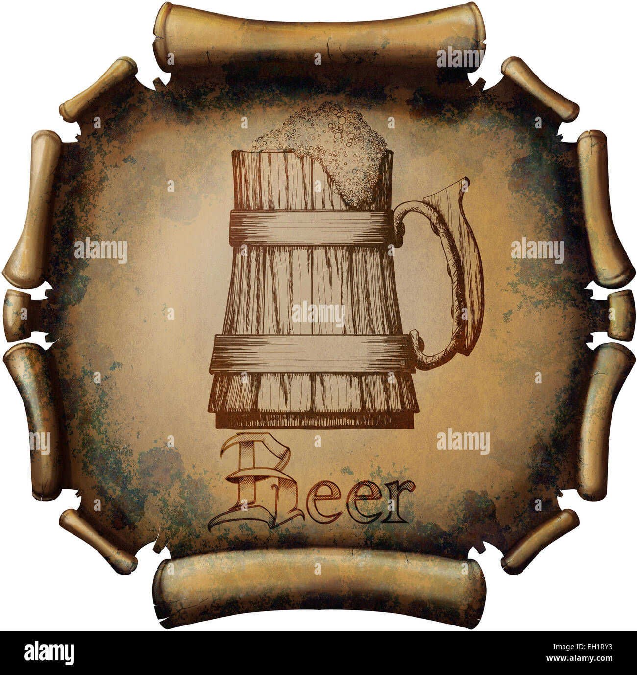 Vintage beer label Stock Photo - Alamy