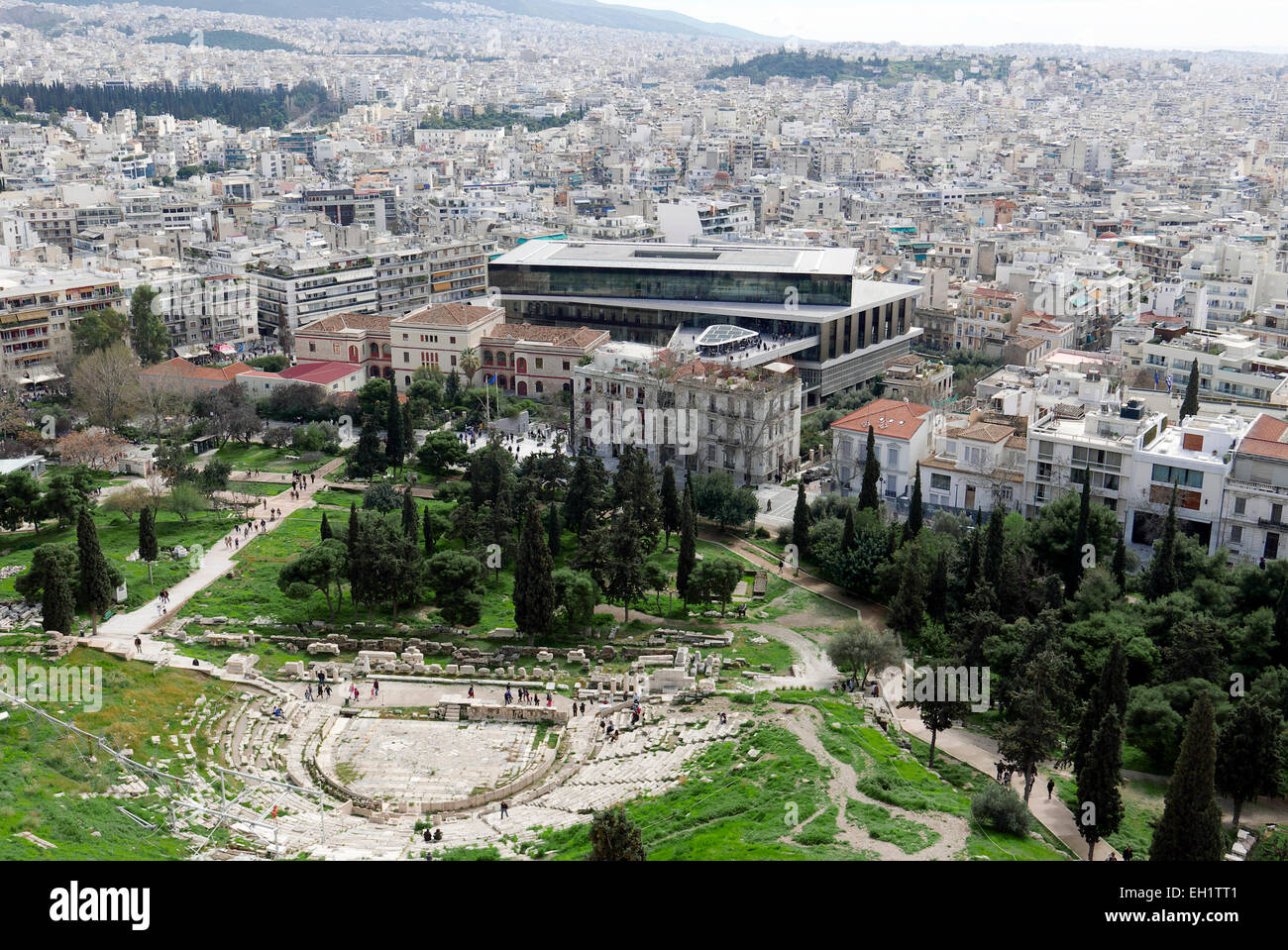 greece athens plaka the new acropolis museum Stock Photo