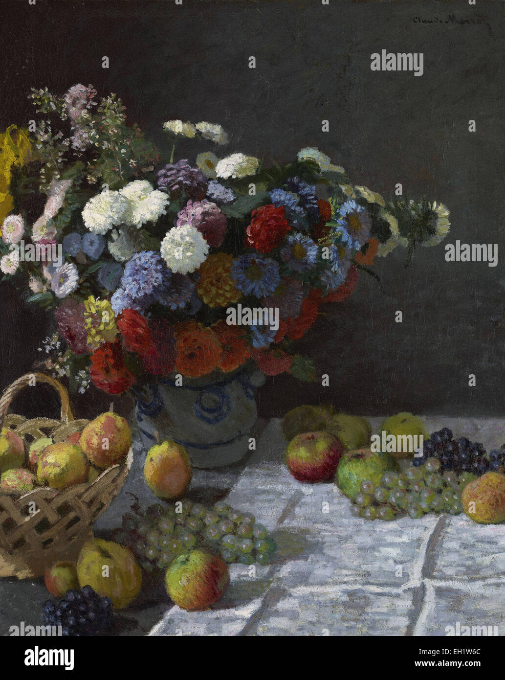 Claude Monet  Still Life with Flowers and Fruit Stock Photo