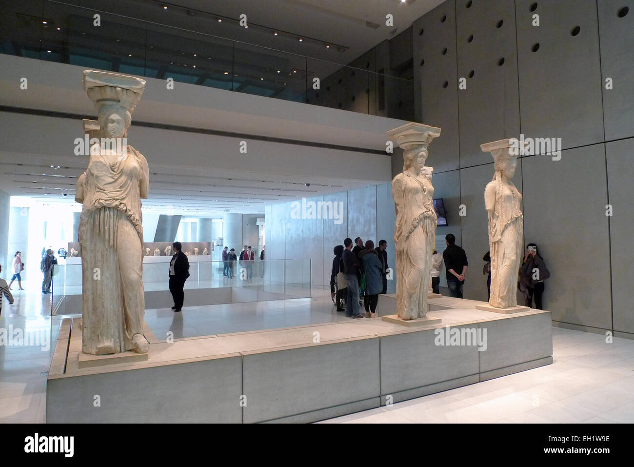 greece athens plaka the new acropolis museum the caryatids Stock Photo