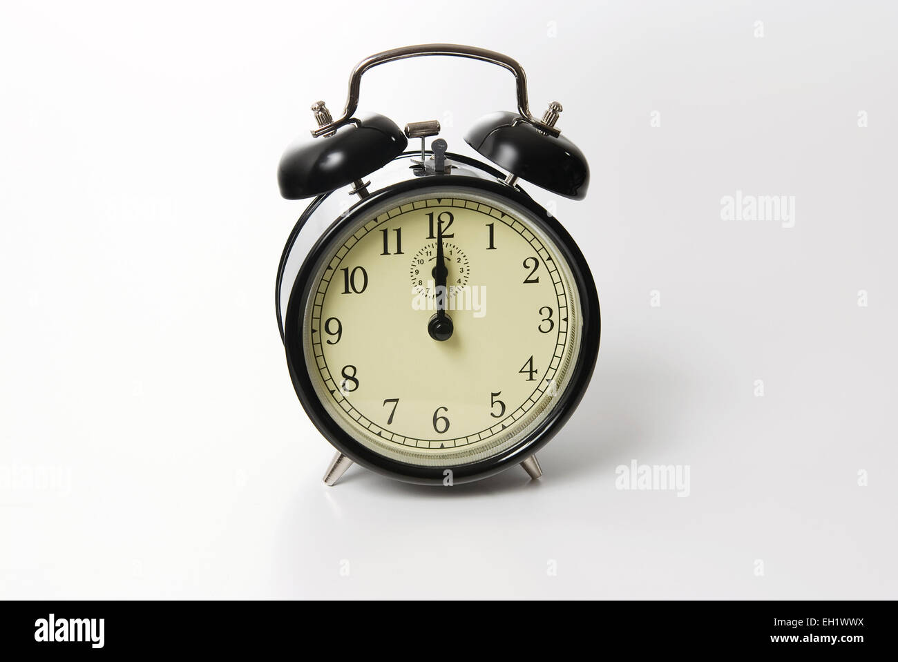 Alarm clock set to ten to twelve,Time Concept Stock Photo Alamy