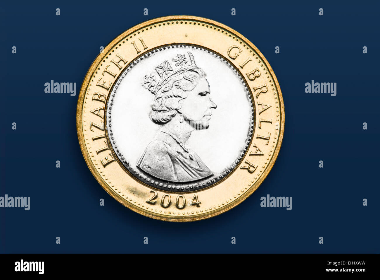 Gibraltar 2 pound coin Stock Photo