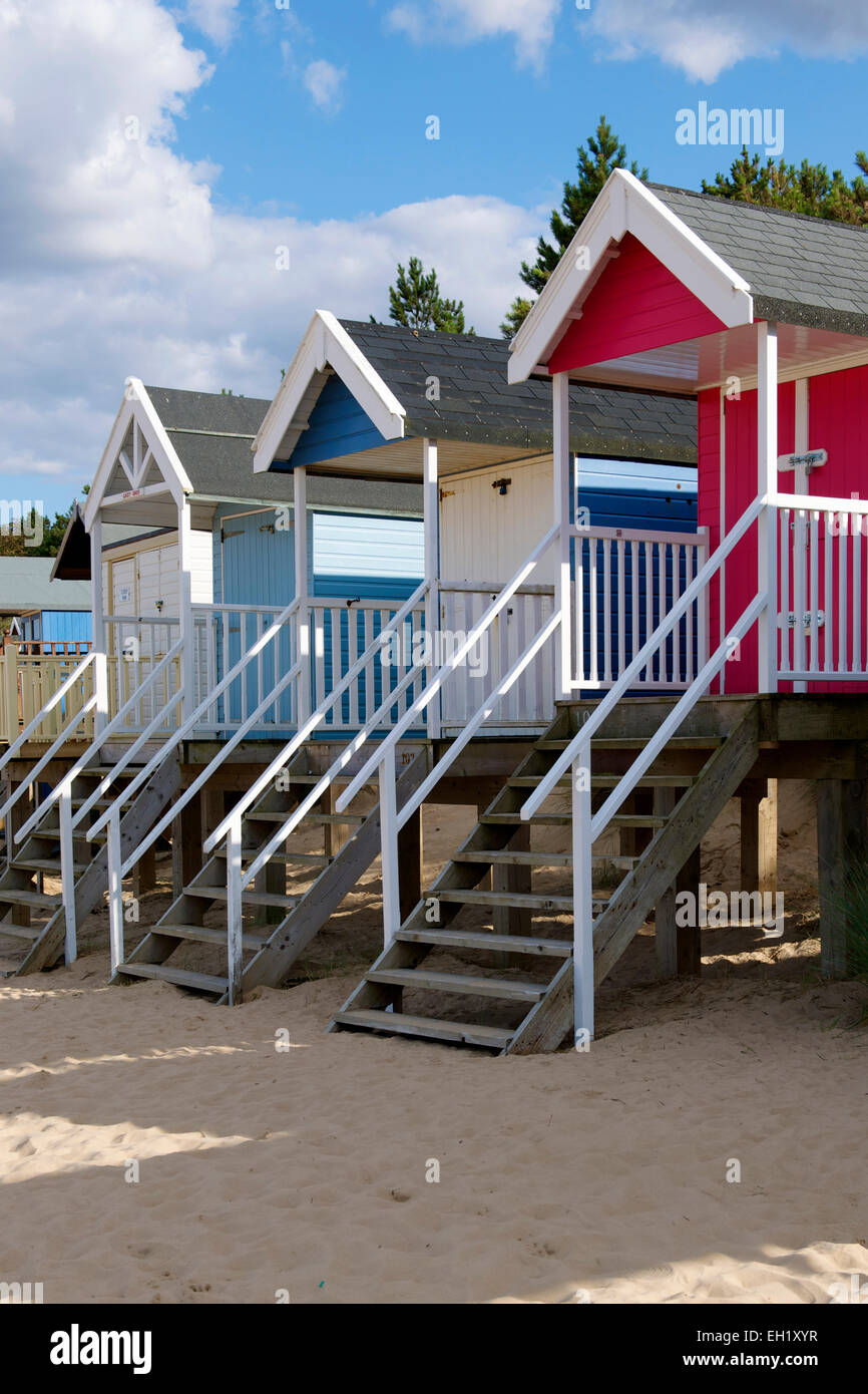 Beach hut at the seaside Stock Photo