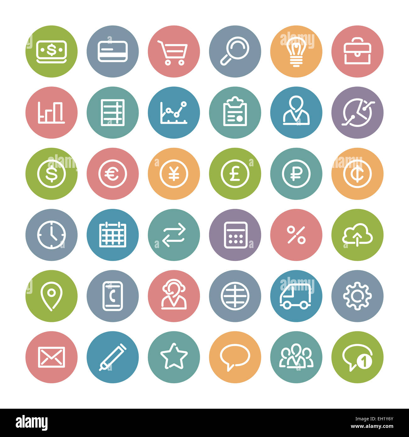 Set of Flat Round Medical Icons Stock Photo - Alamy