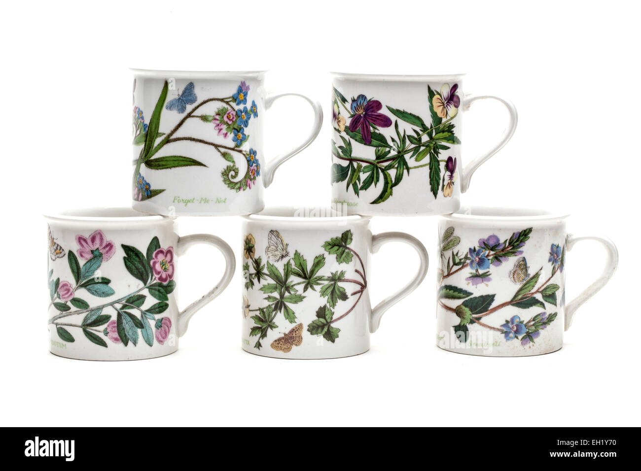 5 Portmeirion Botanic Garden Small Coffer Cups / Mugs Stock Photo - Alamy