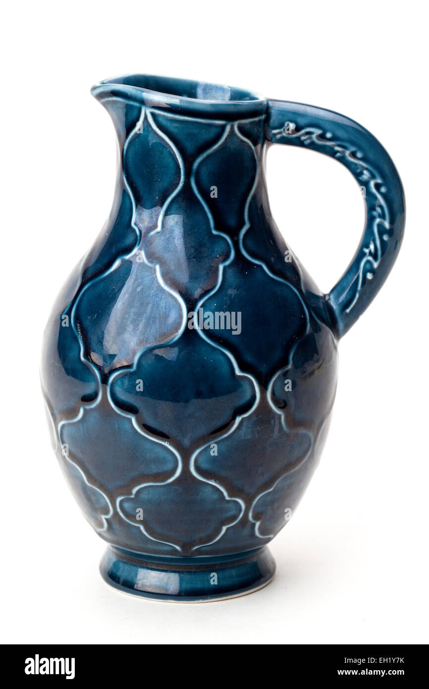 Dartmouth Pottery Blue Lattice Jug Stock Photo 79333959 Alamy