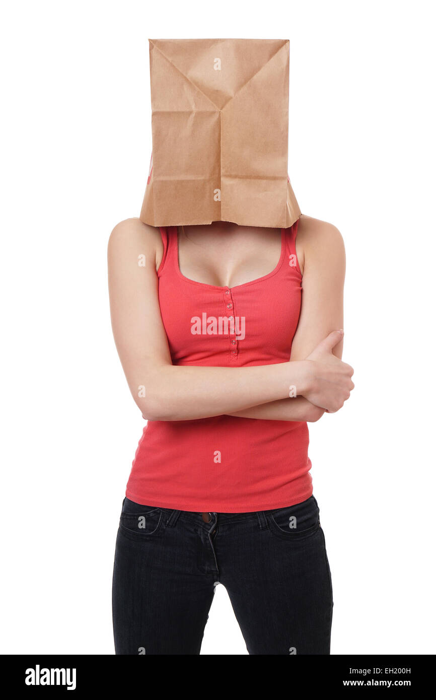 807 Brown Paper Bag On Head Images, Stock Photos, 3D objects