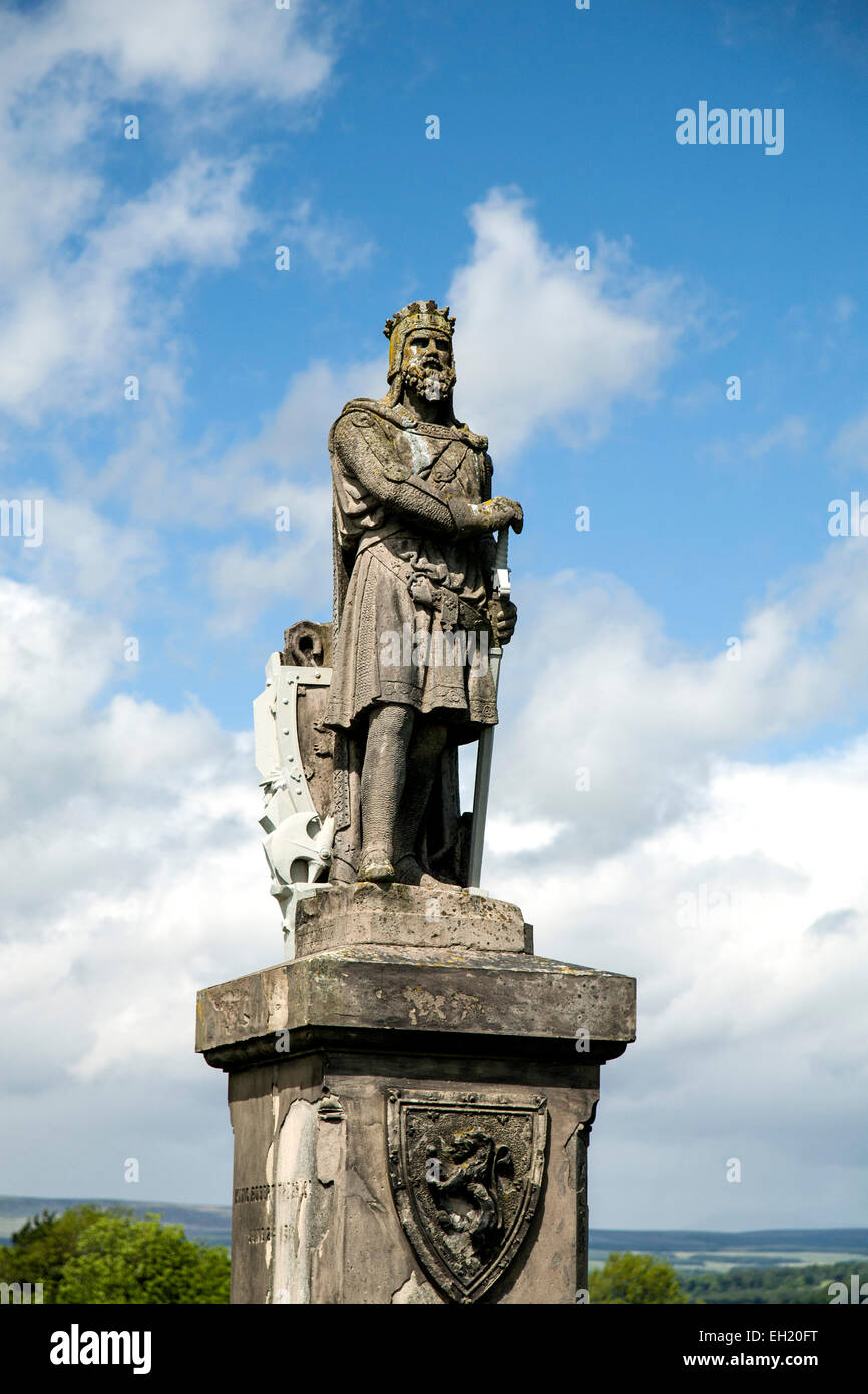 Robert the Bruce statue, Stirling Castle, Stirling, Scotland, United Kingdom Stock Photo