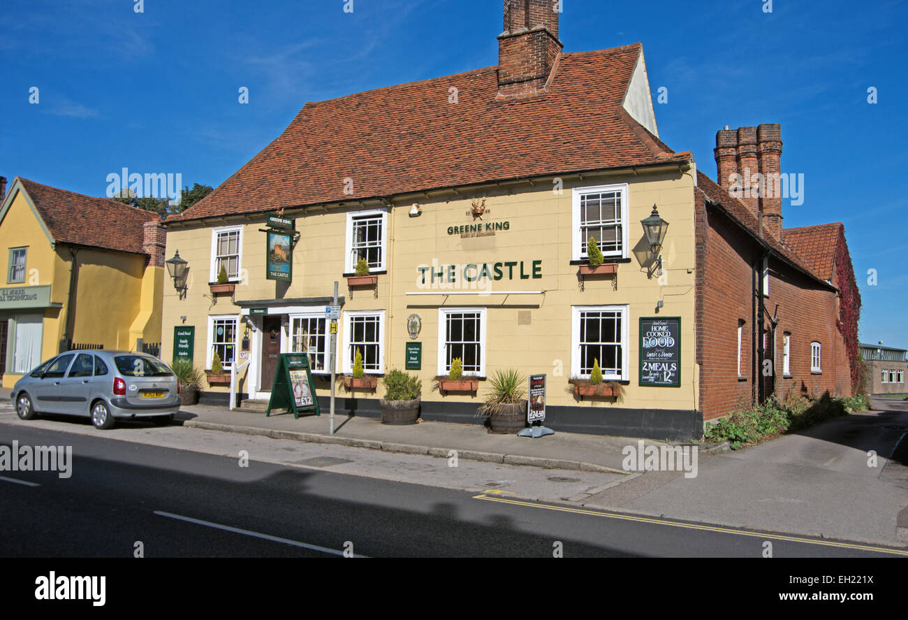 Earls Colne The Castle Pub High Street Essex England Stock Photo Alamy