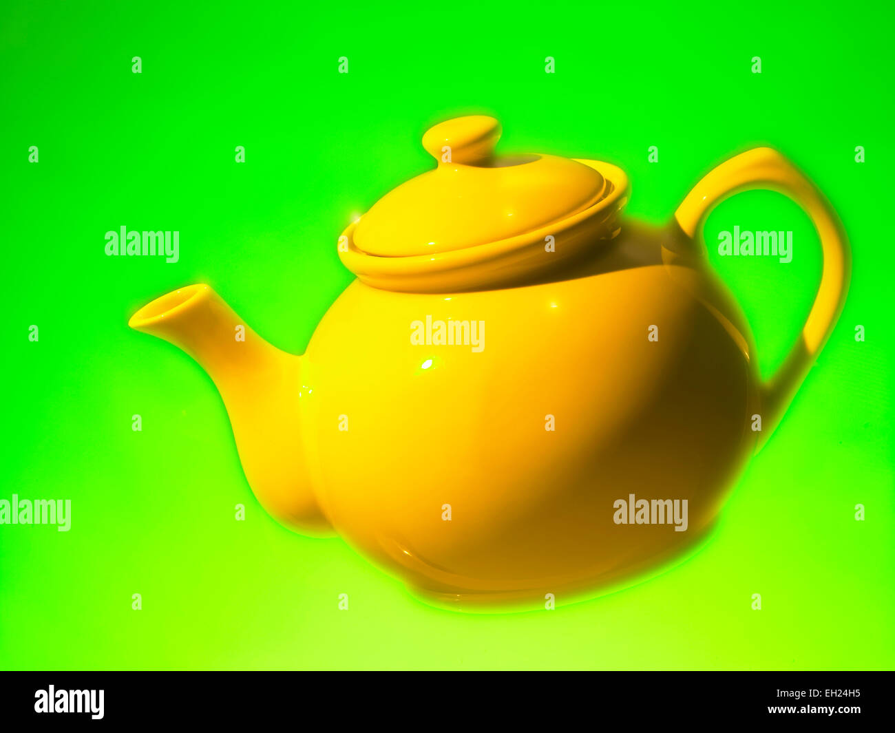 yellow teapot Stock Photo