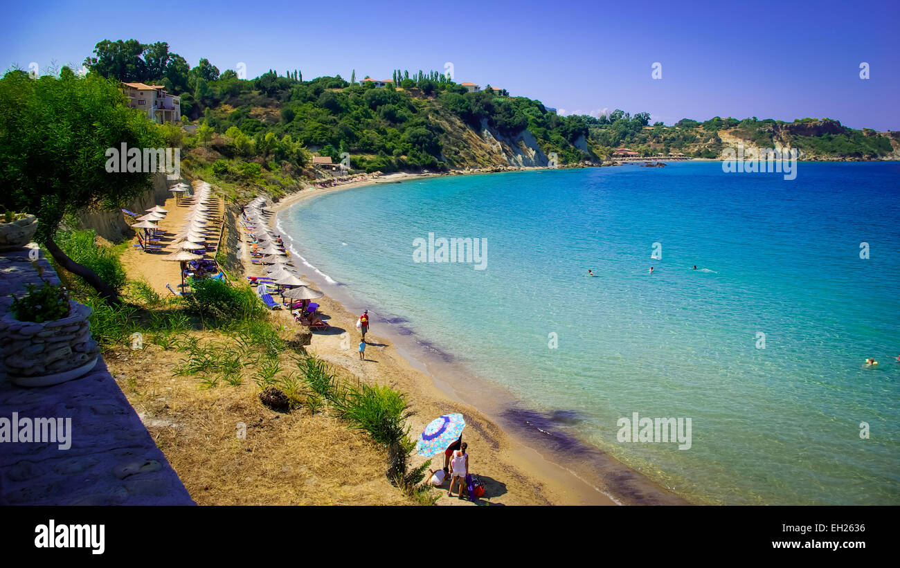 Banana Beach, Zakynthos Island, Greece. Beautiful view of Banana Stock