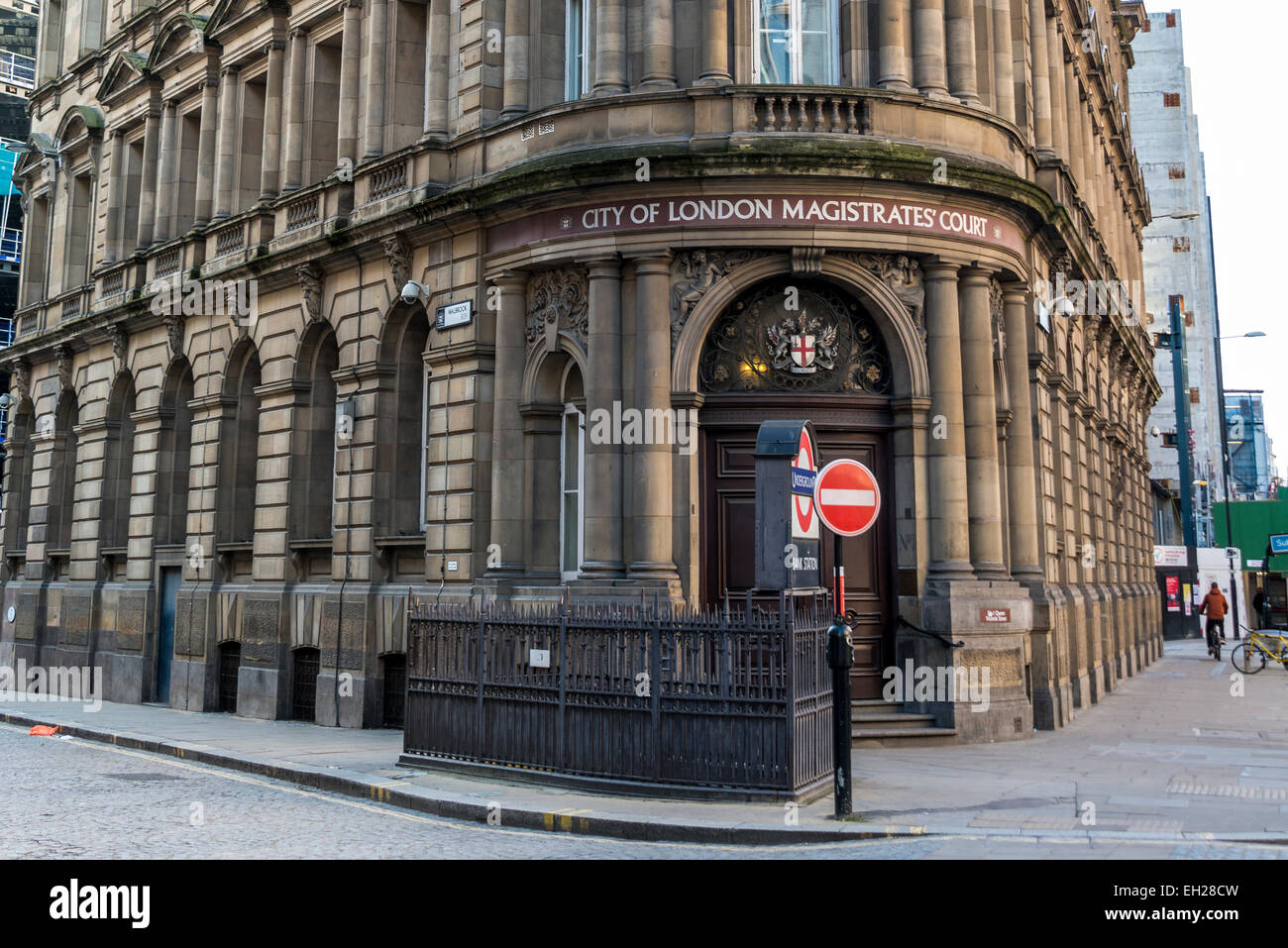 The City of London Magistrates' Court is a law court on Queen Victoria Street in the City of London Stock Photo