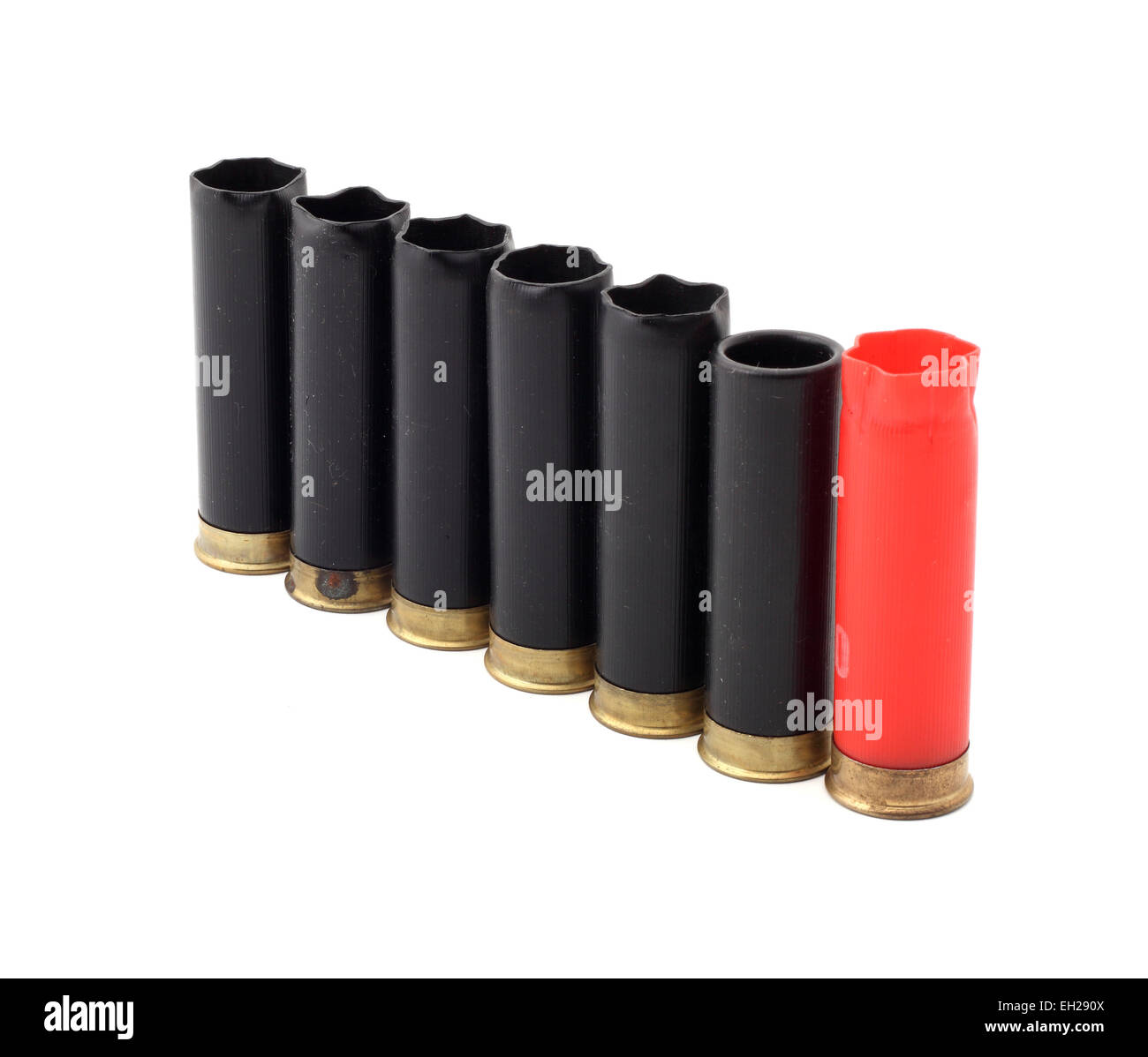 several cartridges for hunting rifle Stock Photo