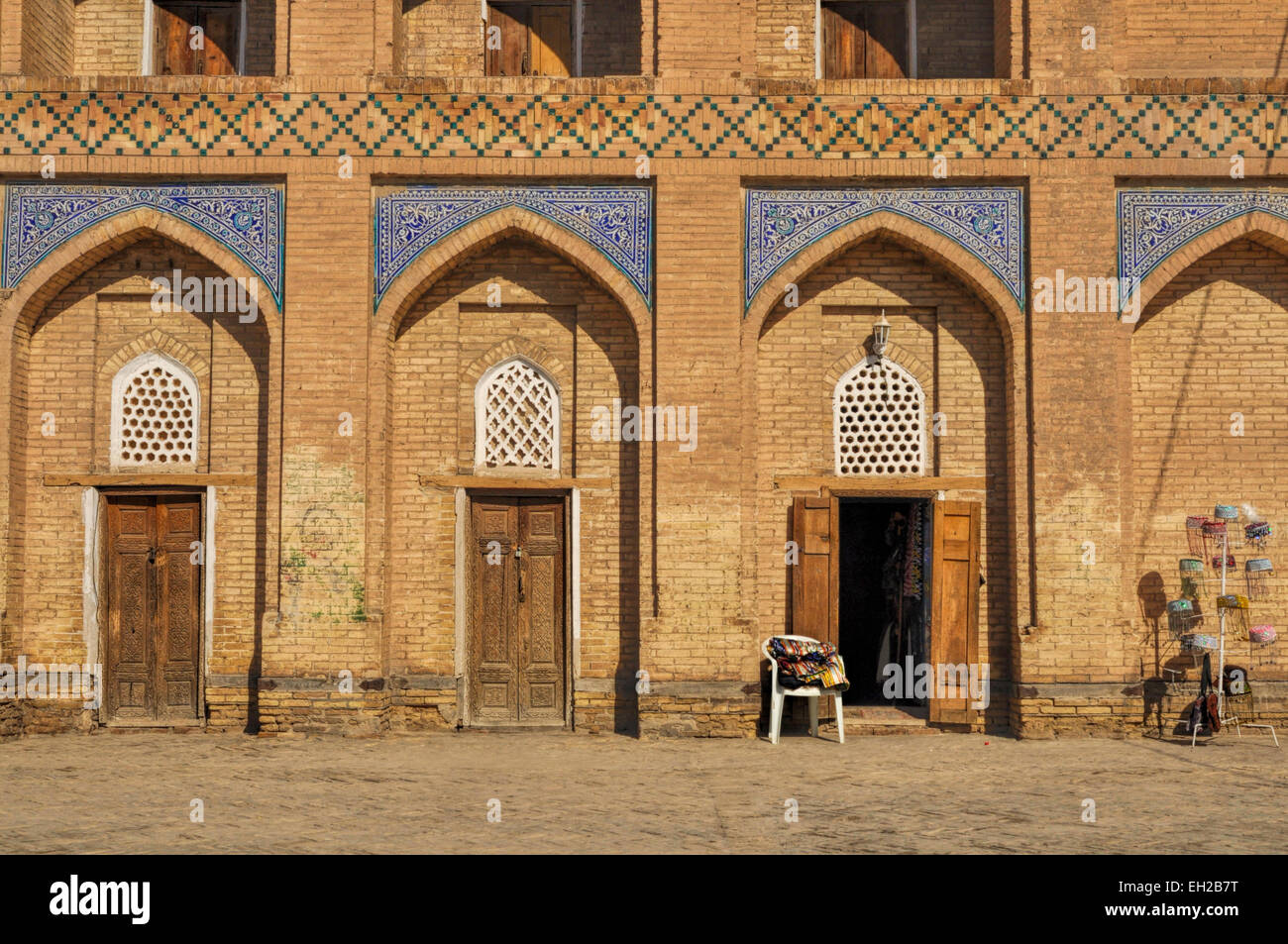 Facade of house in Khiva, Uzbekistan Stock Photo - Alamy