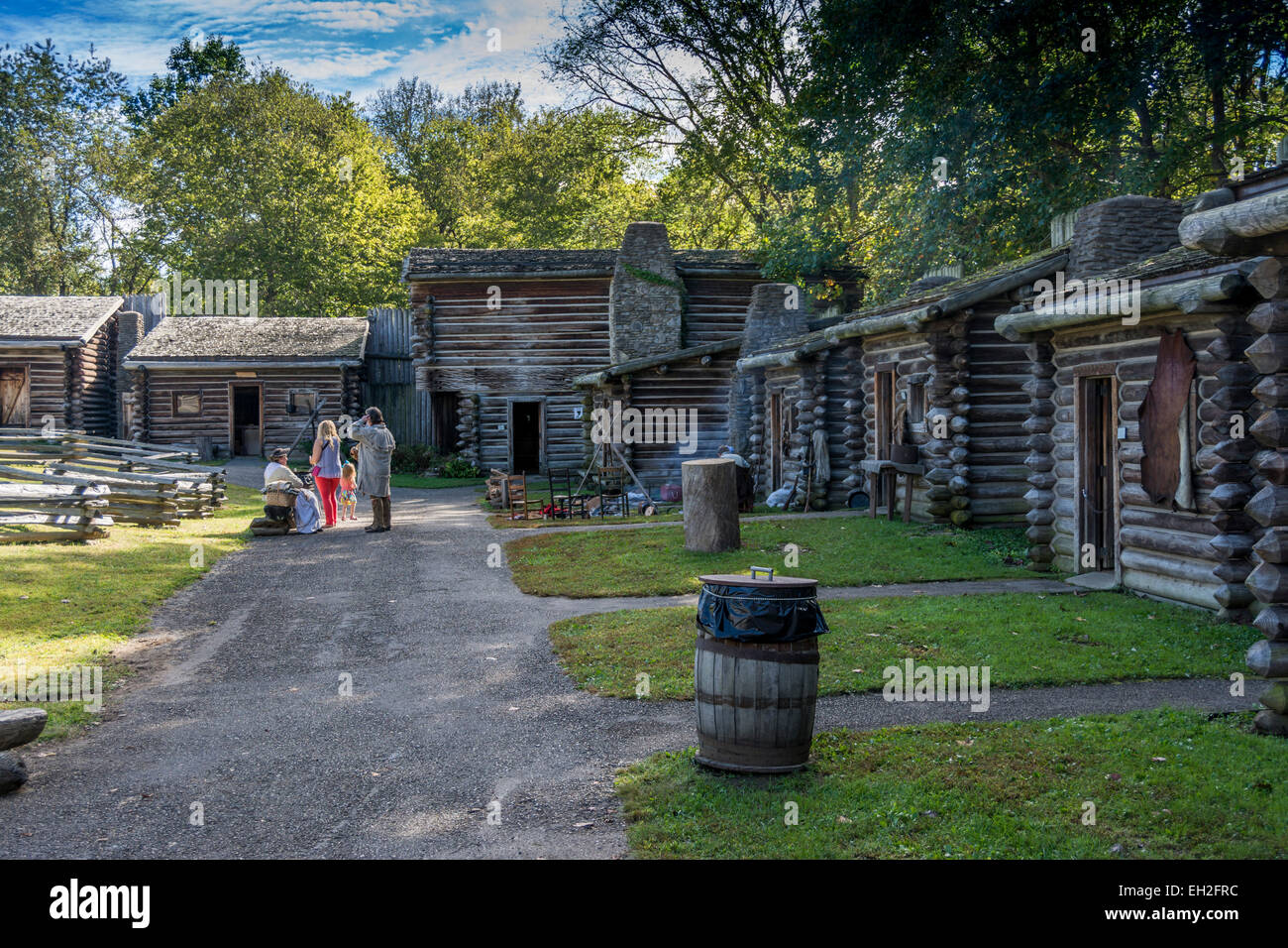 Reenactment of the 1778 Siege of Fort Boonesborough Kentucky. Stock Photo